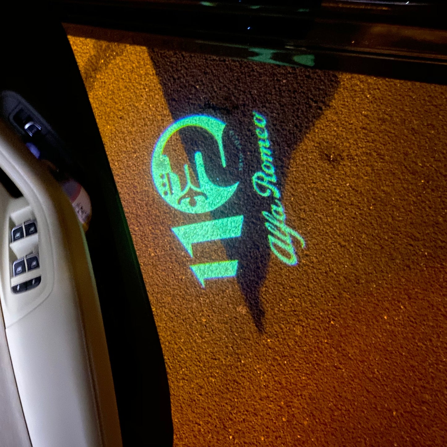 Alfa Romeo Bscione snake LOGO PROJECTOT LIGHTS Nr.25 (quantity 1 = 2 Logo Film / 2 door lights)