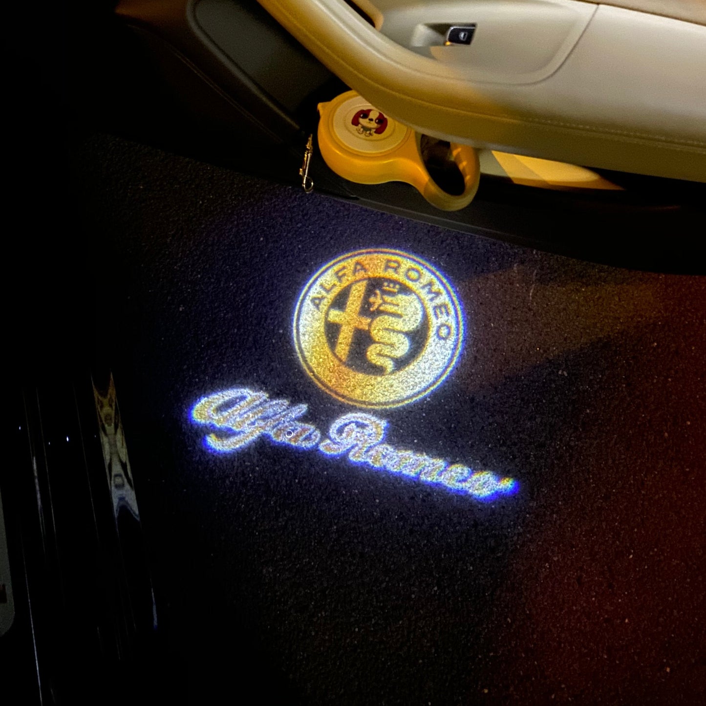Alfa Romeo ORANGE COLOR LOGO PROJECTOT LIGHTS Nr.16 (quantity 1 = 2 Logo Film / 2 door lights)