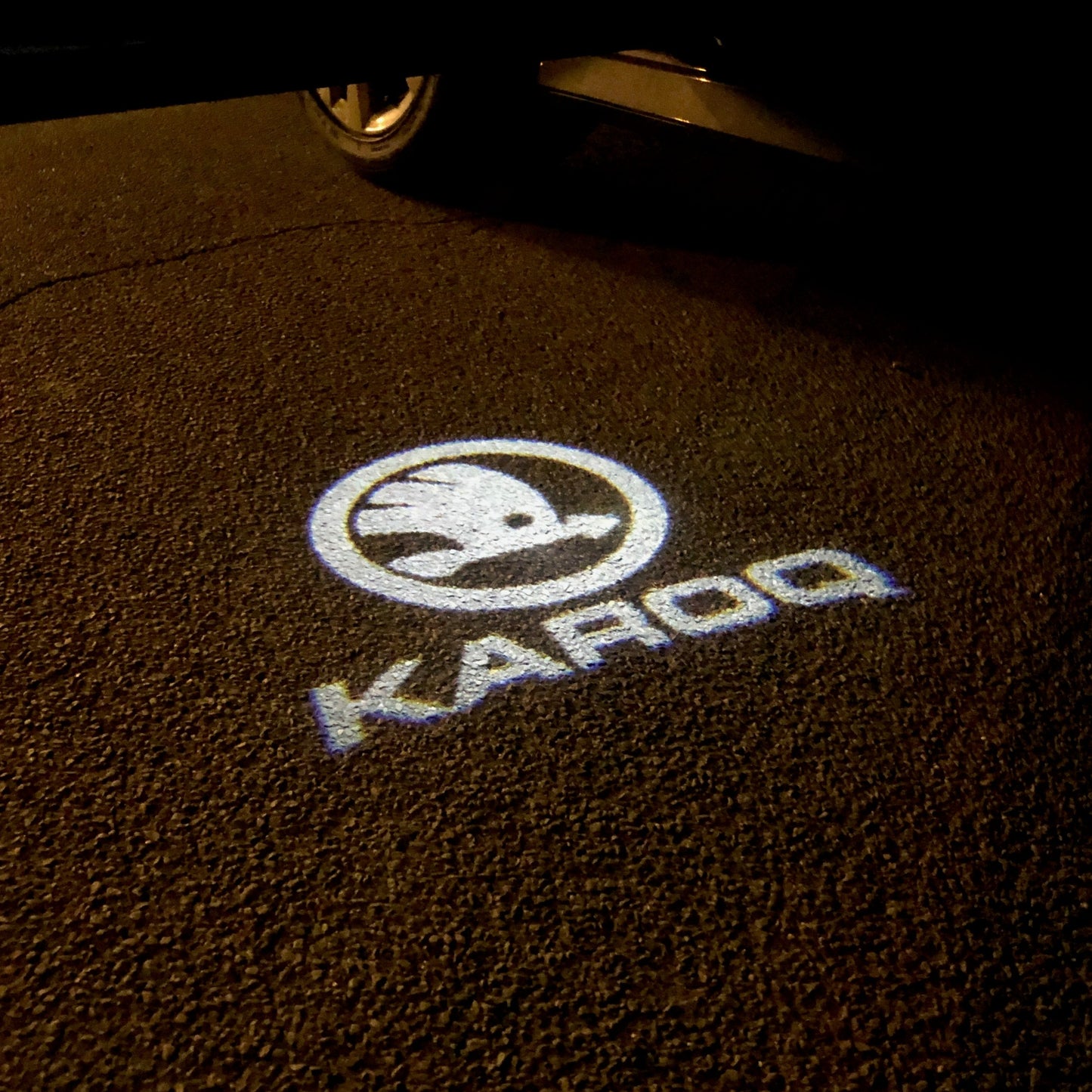 SKODA KAROQ LOGO LIGHTS Nr.50 (quantity 1 = 2 Logo Film / 2 door lights)
