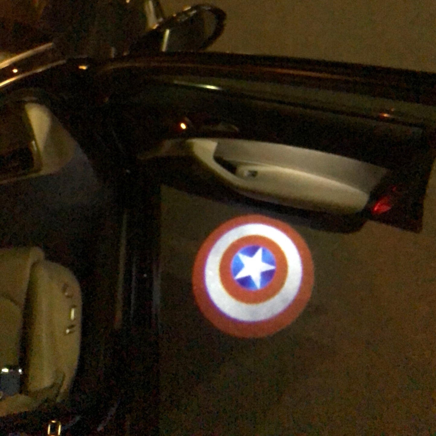 Captain America Logo door lights Nr.213 (quantity 1 = 2 Logo Films /2 door lights)Marvel Heroes Logo
