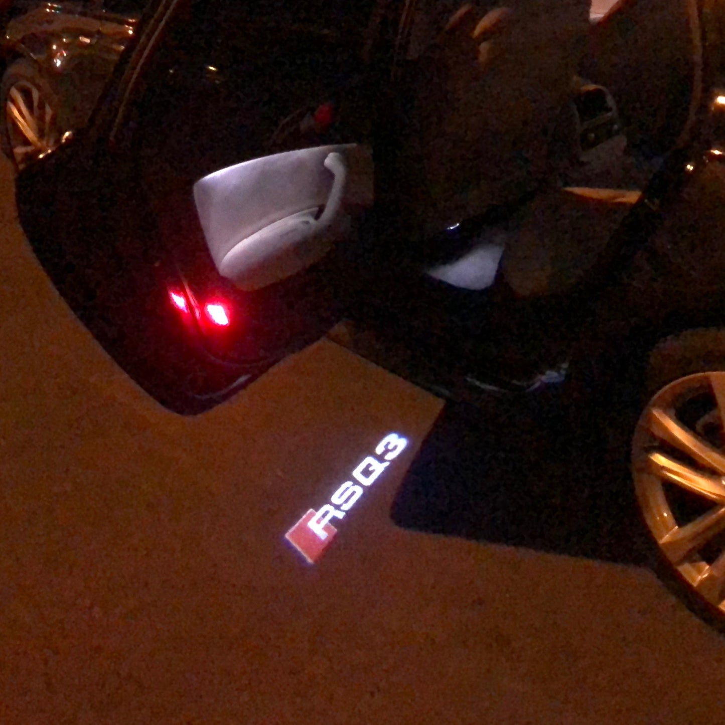 AUDI RSQ3 LOGO PROJECTOT LIGHTS Nr.60 (quantity 1 = 2 Logo Films /2 door lights)