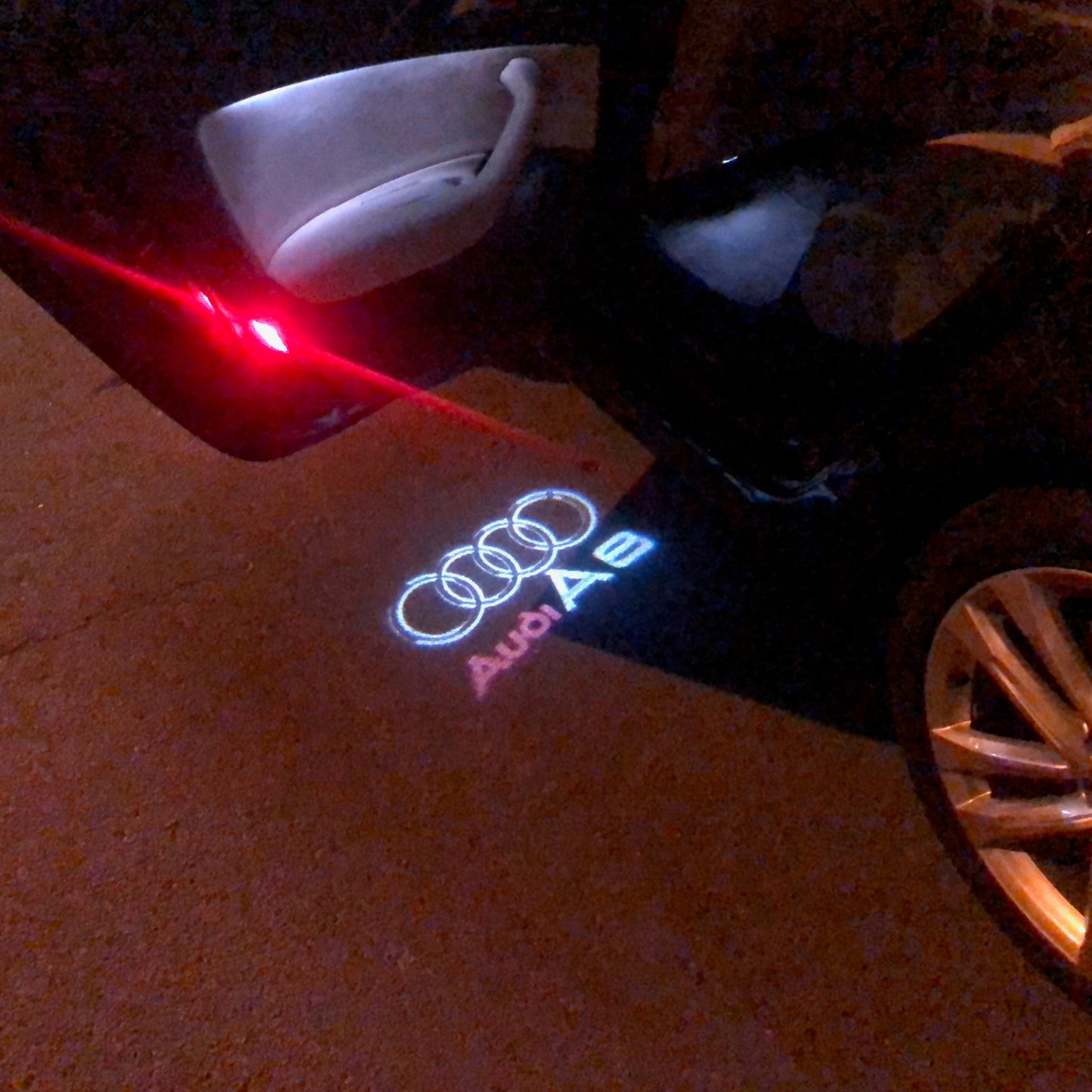 AUDI A8 LOGO PROJECTOT LIGHTS Nr.46 (quantity 1 = 2 Logo Films /2 door lights)