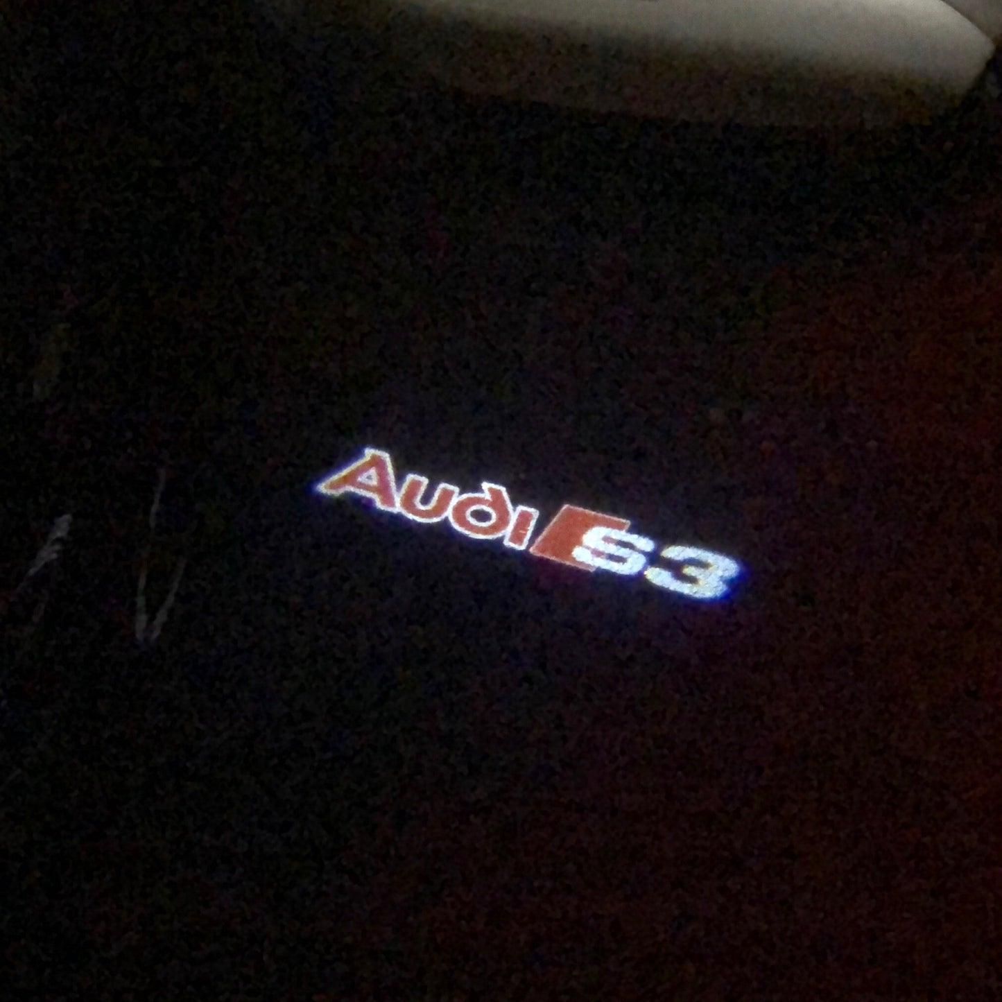 AUDI S3 LOGO PROJECTOT LIGHTS Nr.87 (quantity 1 = 2 Logo Films /2 door lights)