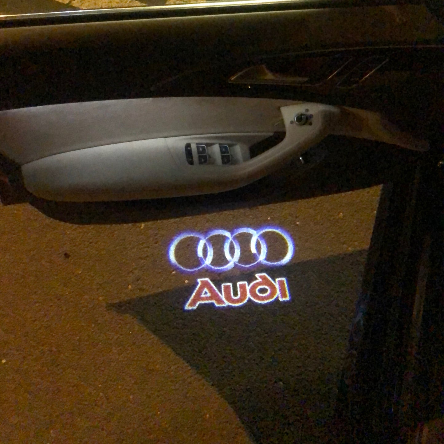 AUDI Original LOGO PROJECTOT LIGHTS Nr.009 (quantity 1 = 2 Logo Films /2 door lights)