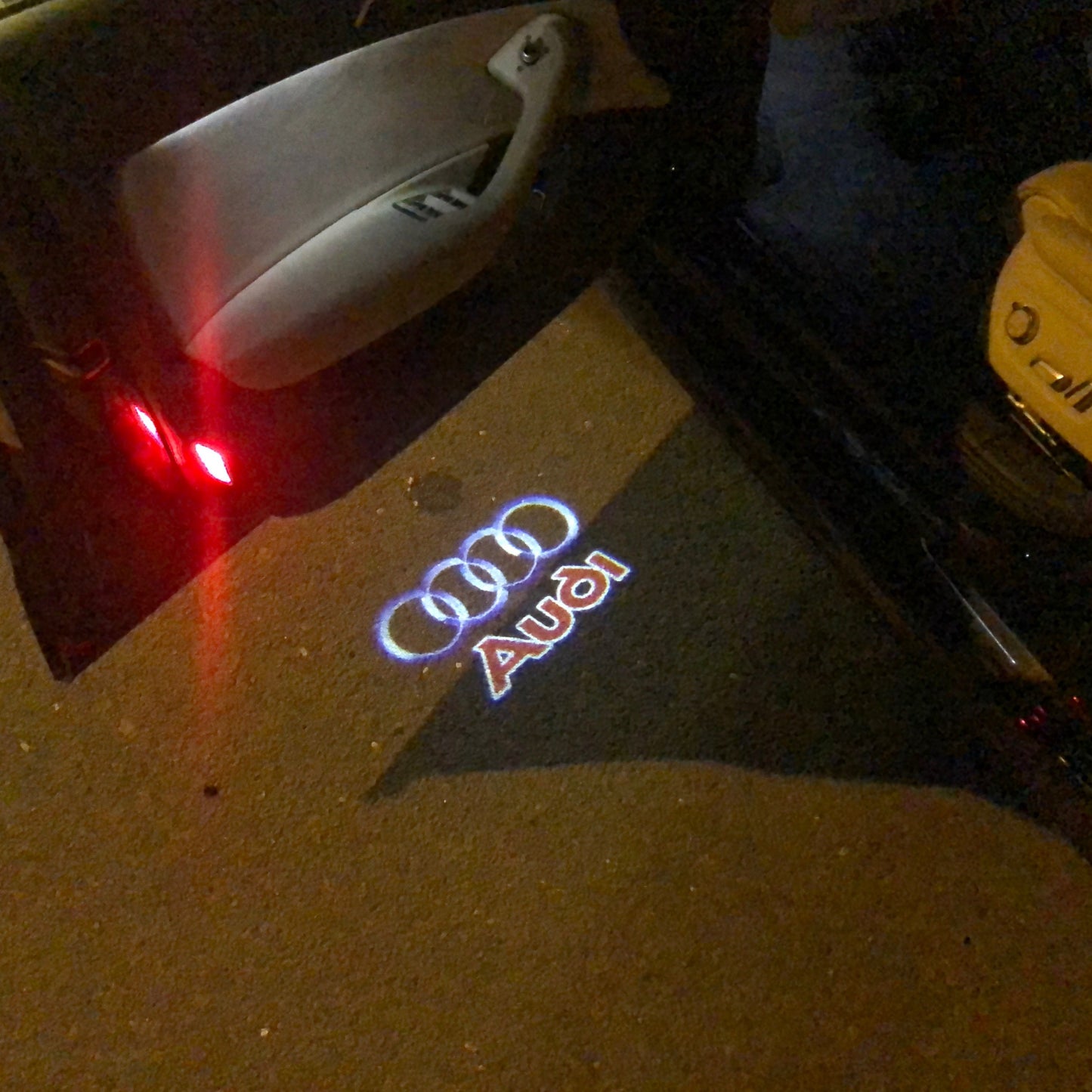 AUDI Original LOGO PROJECTOT LIGHTS Nr.009 (quantity 1 = 2 Logo Films /2 door lights)