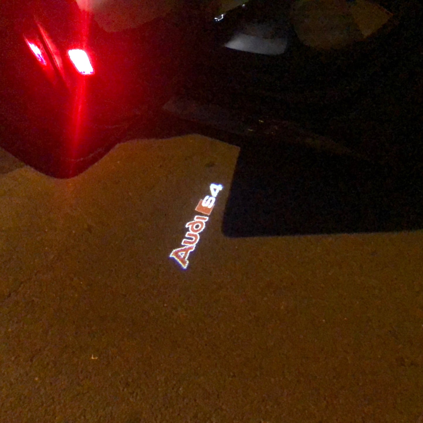 AUDI S4 LOGO PROJECTOT LIGHTS Nr.88 (quantity 1 = 2 Logo Films /2 door lights)
