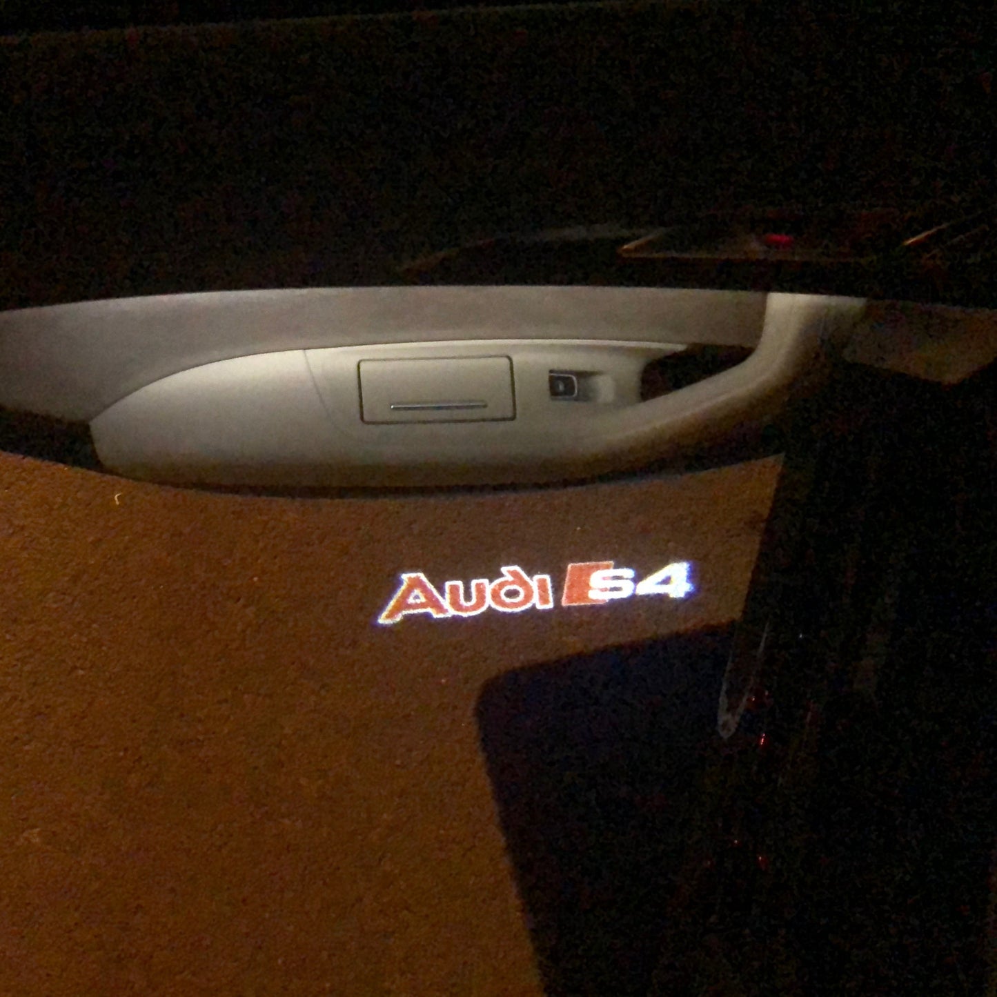 AUDI S4 LOGO PROJECTOT LIGHTS Nr.88 (quantity 1 = 2 Logo Films /2 door lights)