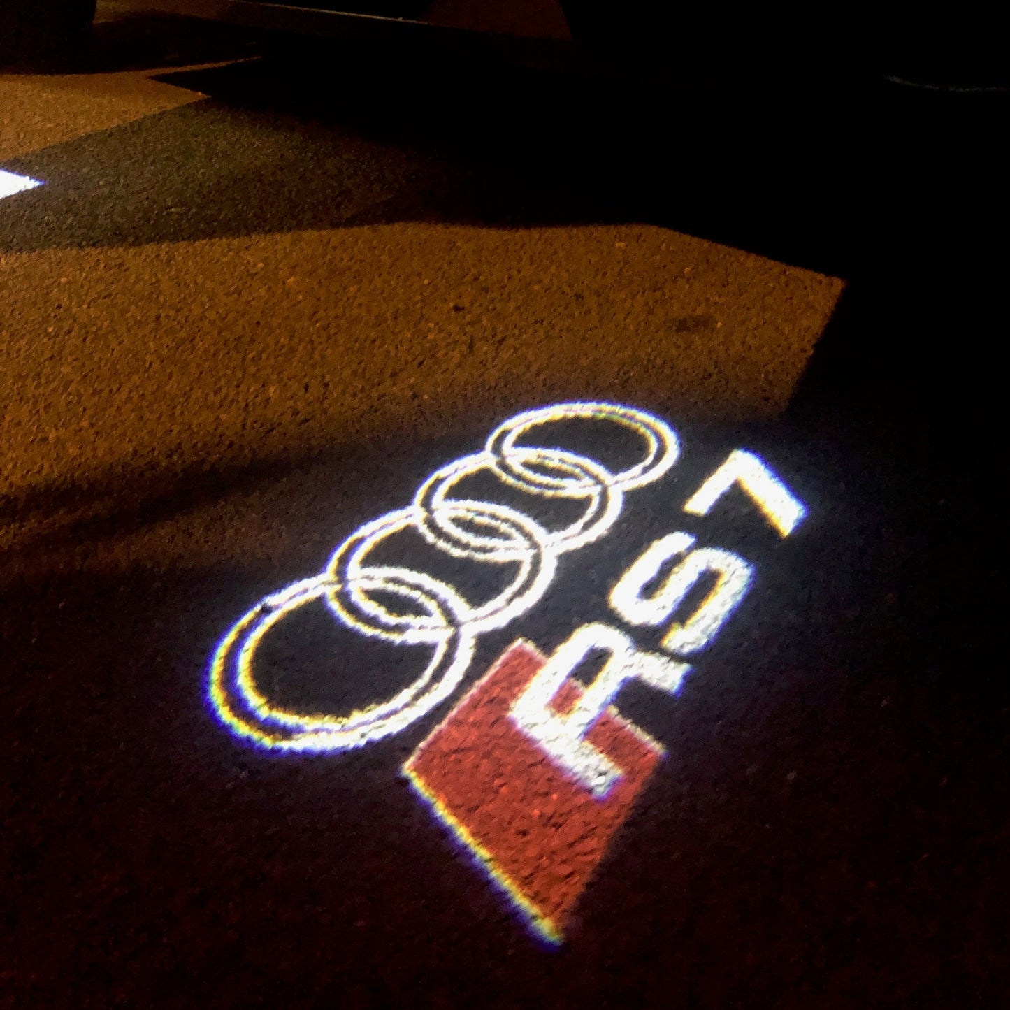 AUDI RS7 LOGO PROJECTOT LIGHTS Nr.138 (quantity 1 = 2 Logo Films /2 door lights)