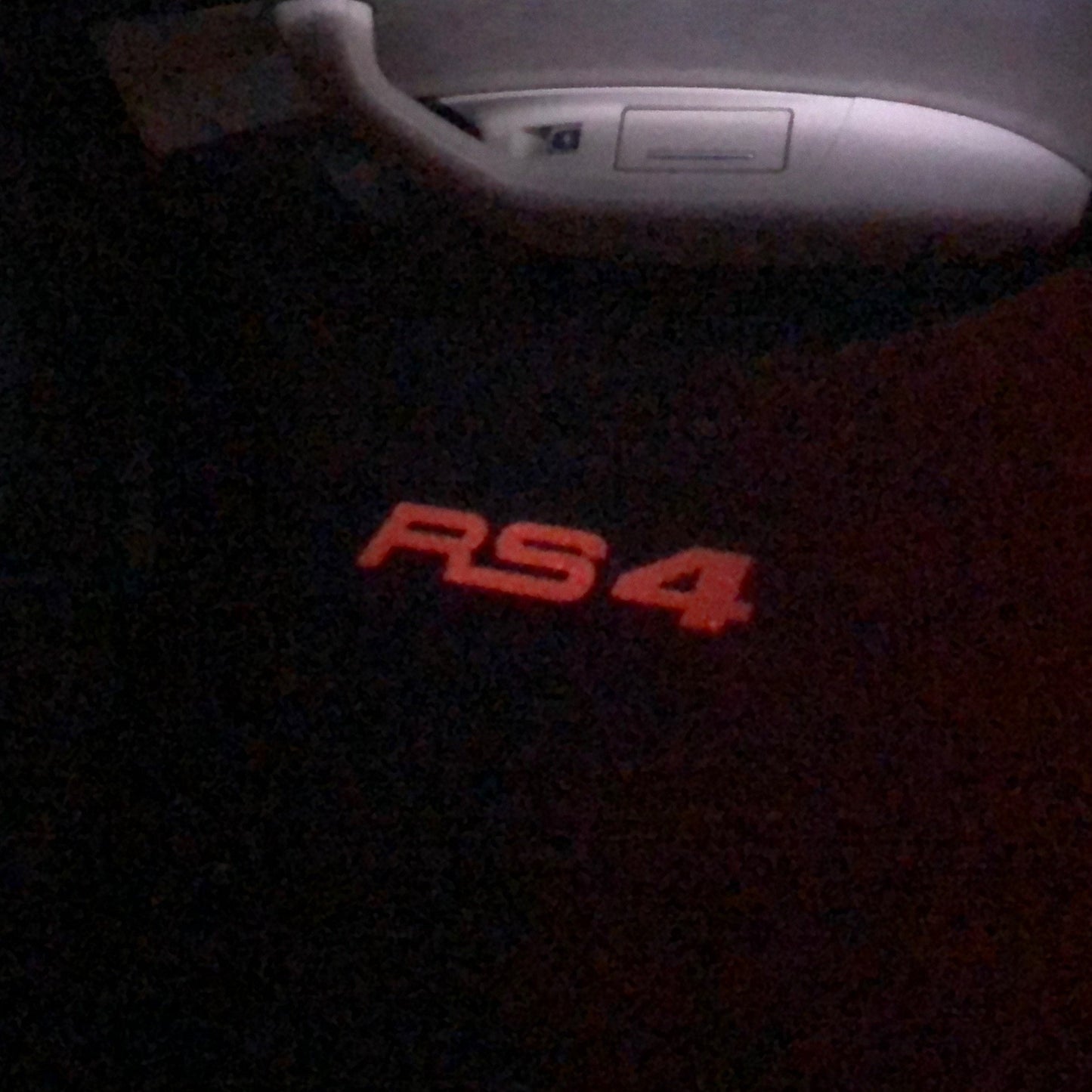 AUDI RS4 LOGO PROJECTOT LIGHTS Nr.140 (quantity 1 = 2 Logo Films /2 door lights)