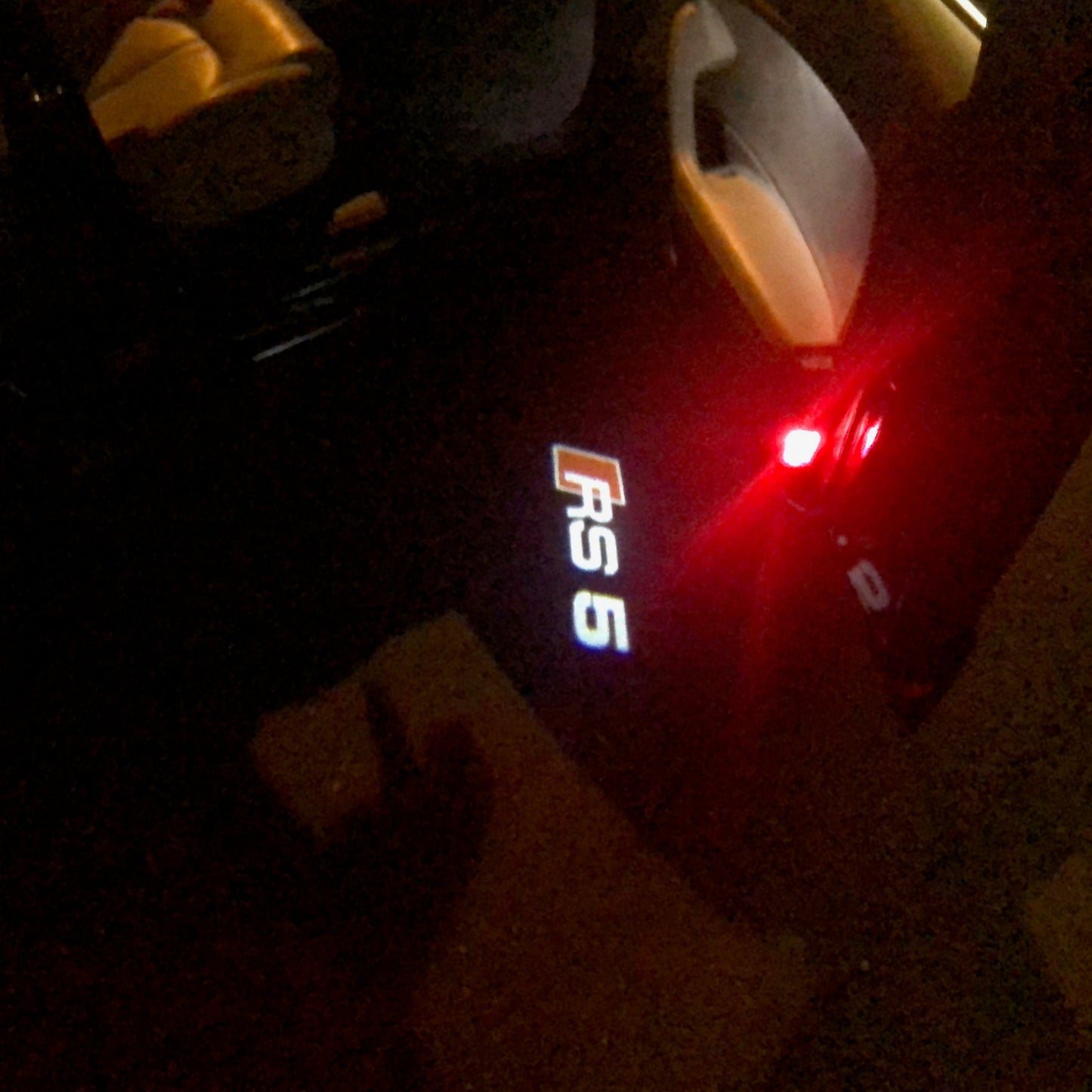AUDI RS5 LOGO PROJECTOT LIGHTS Nr.54 (quantity 1 = 2 Logo Films /2 door lights)