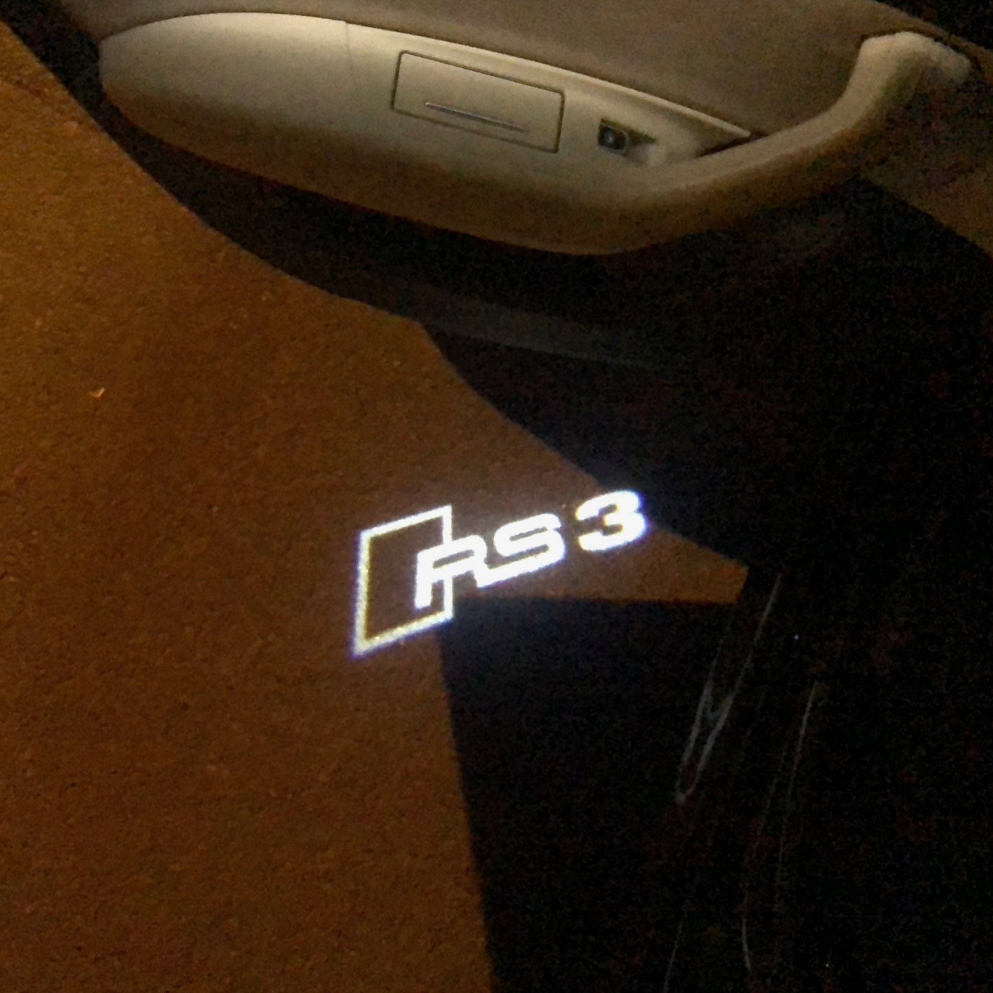 AUDI RS3 LOGO PROJECTOT LIGHTS Nr.120 (quantity 1 = 2 Logo Films /2 door lights)