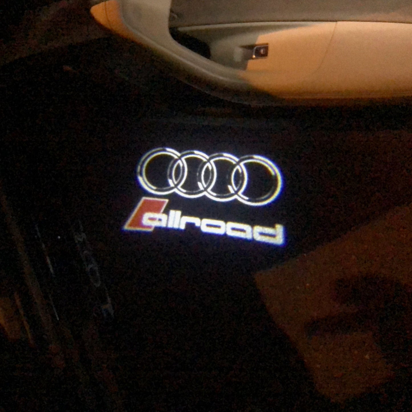 AUDI ALLROAD LOGO PROJECTOT LIGHTS Nr.146 (quantity 1 = 2 Logo Films /2 door lights)