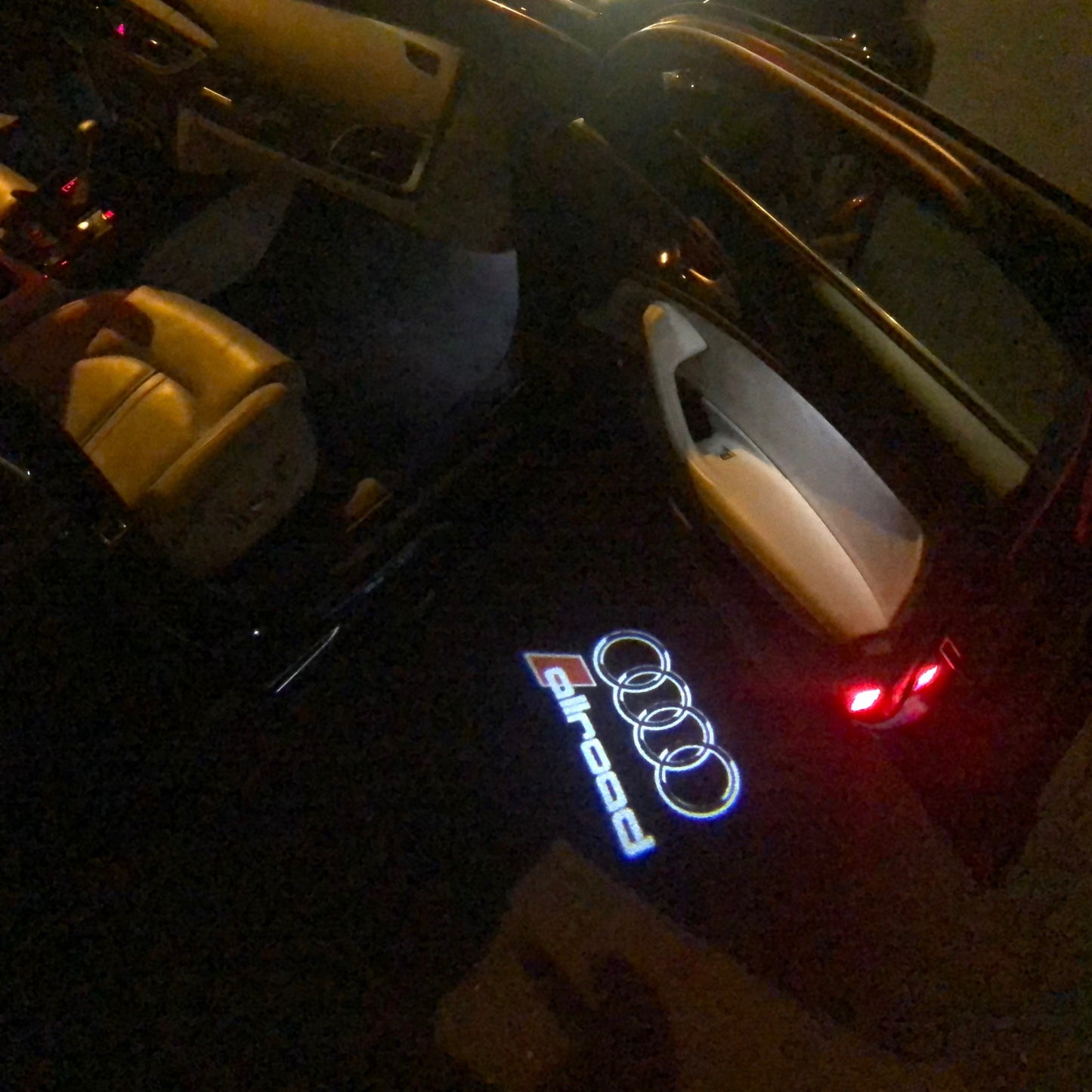 AUDI ALLROAD LOGO PROJECTOT LIGHTS Nr.146 (quantity 1 = 2 Logo Films /2 door lights)