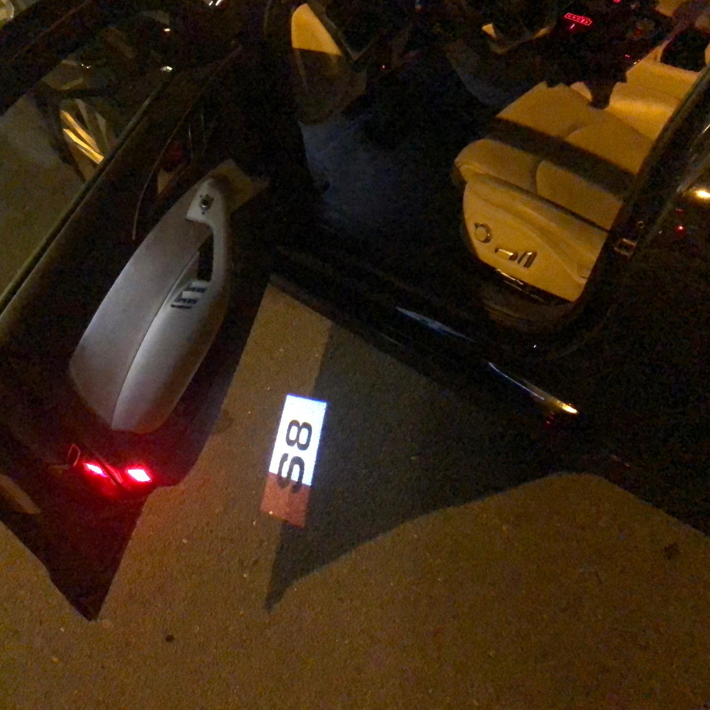 AUDI S8 LOGO PROJECTOT LIGHTS Nr.135 (quantity 1 = 2 Logo Films /2 door lights)