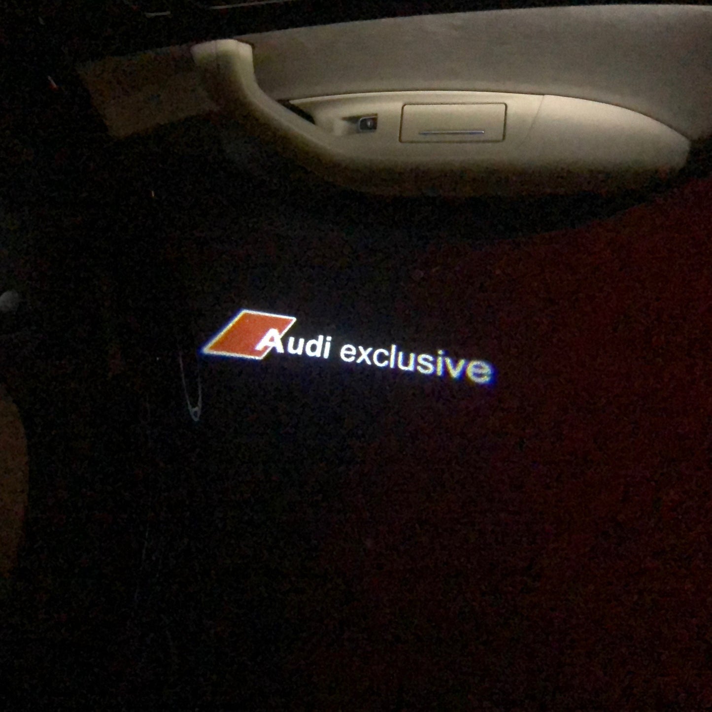 AUDI EXCLUSIVE LOGO PROJECTOT LIGHTS Nr.70 (quantity 1 = 2 Logo Films /2 door lights)