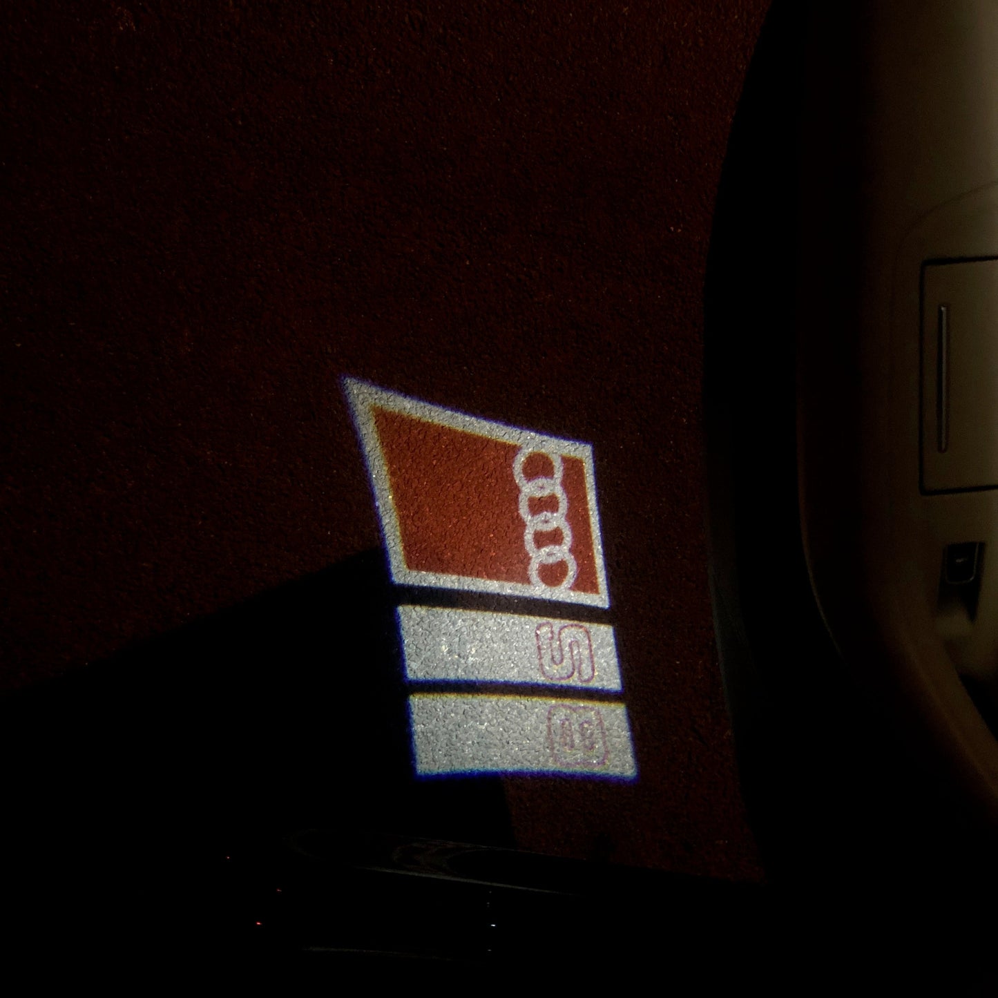 AUDI S8 LOGO PROJECTOT LIGHTS Nr.103 (quantity 1 = 2 Logo Films /2 door lights)