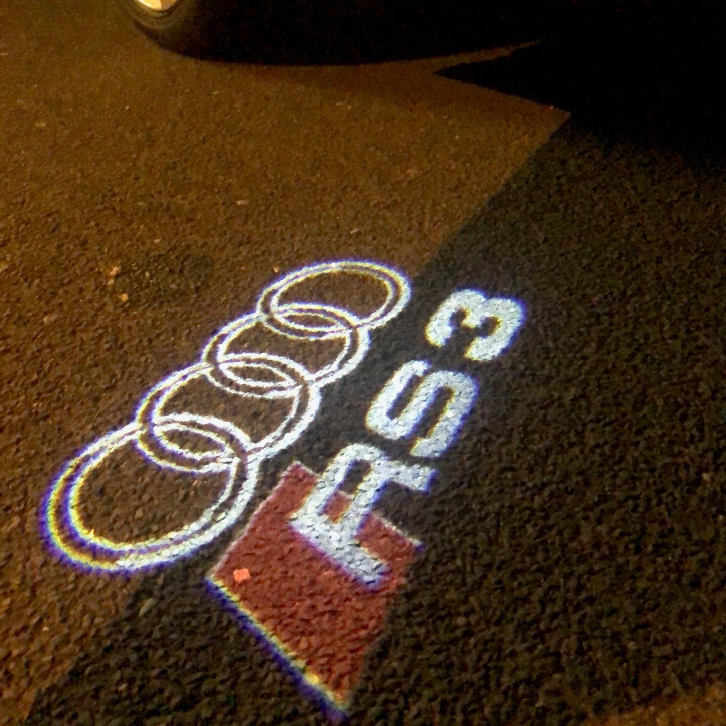 AUDI RS3 LOGO PROJECTOT LIGHTS Nr.128 (quantity 1 = 2 Logo Films /2 door lights)