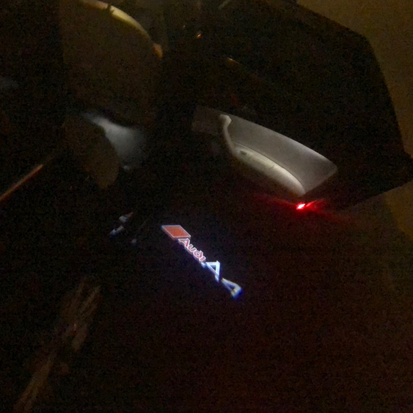AUDI A4 LOGO PROJECTOT LIGHTS Nr.39 (quantity 1 = 2 Logo Films /2 door lights)