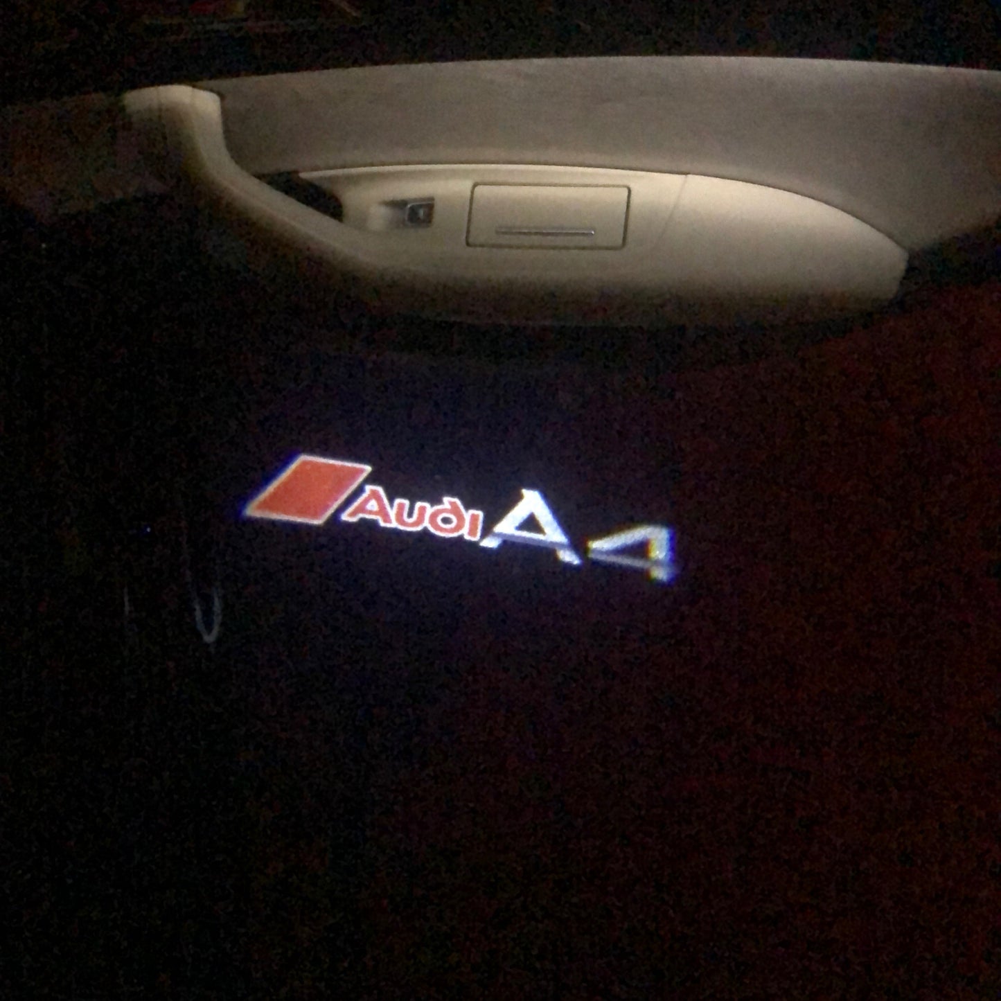 AUDI A4 LOGO PROJECTOT LIGHTS Nr.39 (quantity 1 = 2 Logo Films /2 door lights)