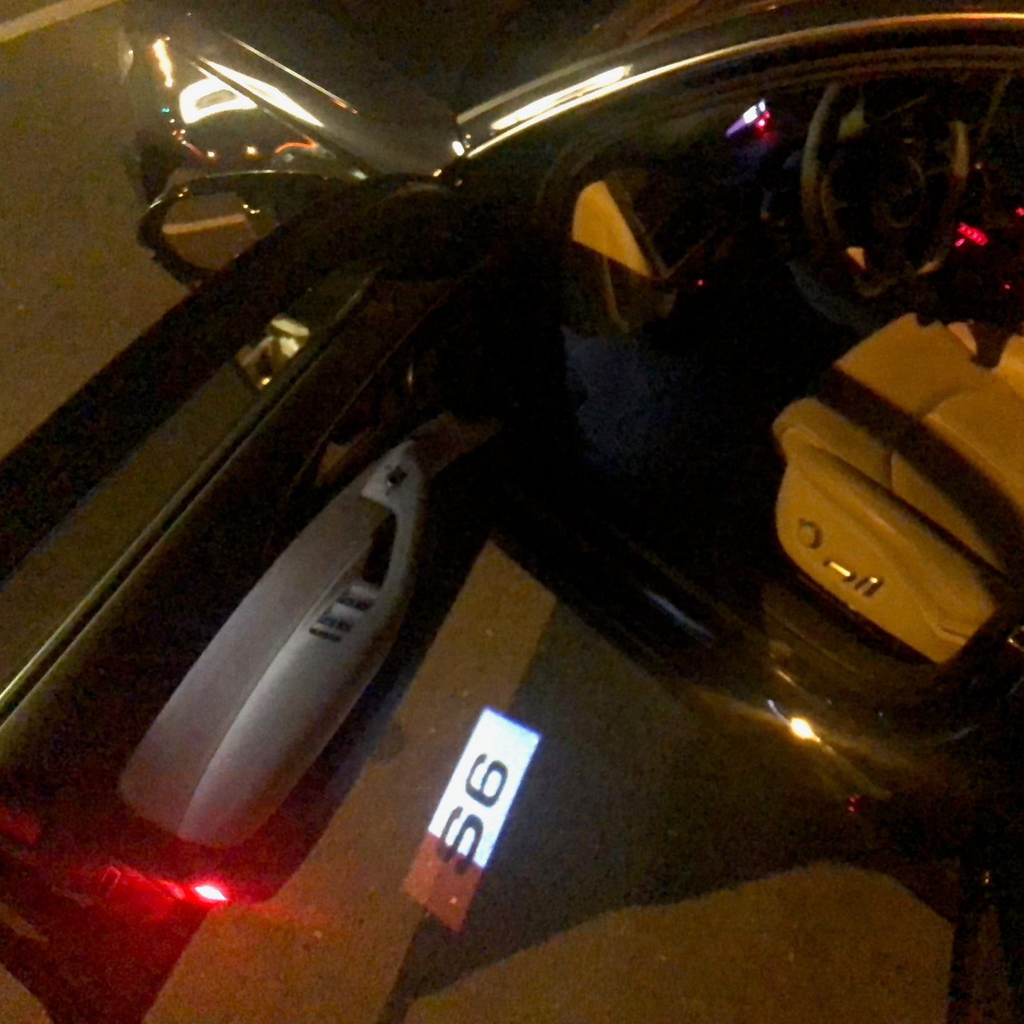 AUDI S6 LOGO PROJECTOT LIGHTS Nr.133 (quantity 1 = 2 Logo Films /2 door lights)