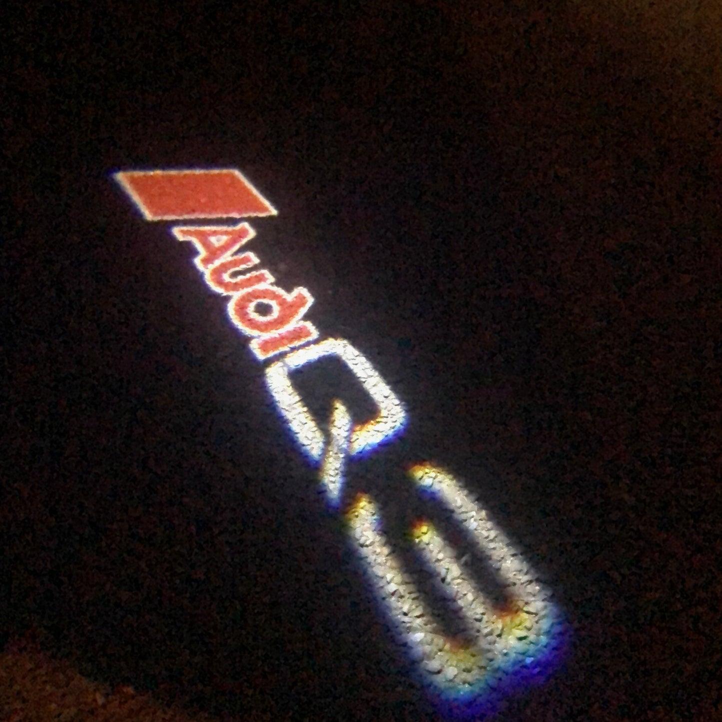 AUDI Q3 LOGO PROJECTOT LIGHTS Nr.90 (quantity 1 = 2 Logo Films /2 door lights)