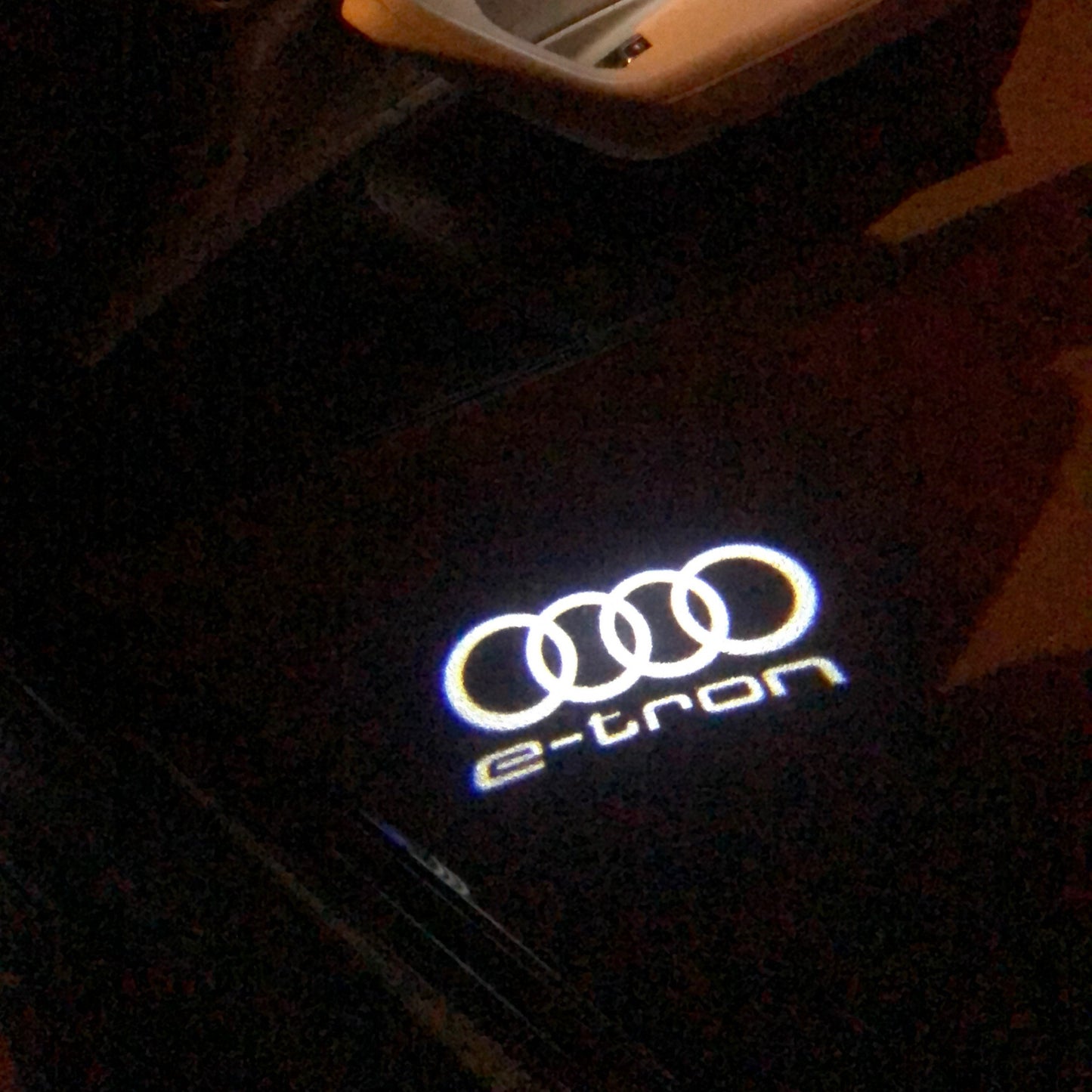 AUDI E-TRON LOGO PROJECTOT LIGHTS Nr.16 (quantity 1 = 2 Logo Films /2 door lights)