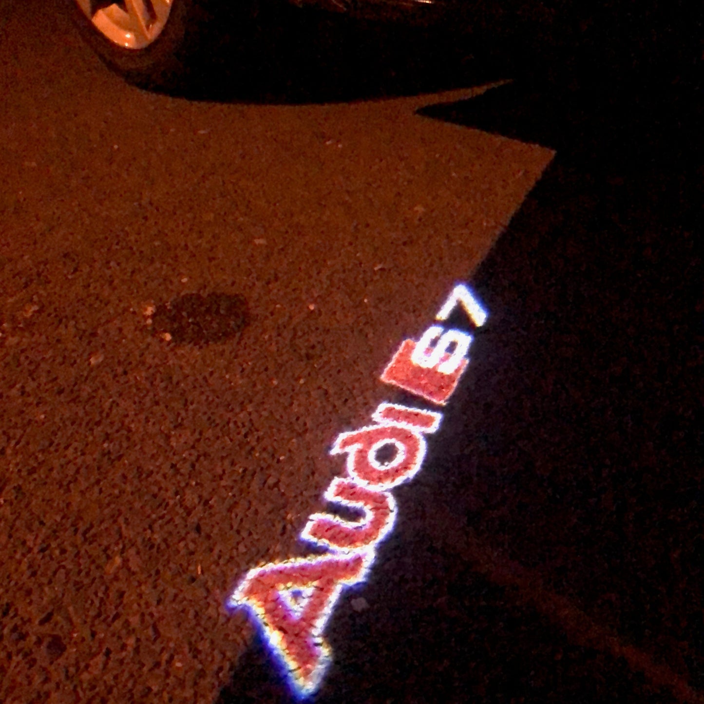 AUDI S7 LOGO PROJECTOT LIGHTS Nr.93 (quantity 1 = 2 Logo Films /2 door lights)