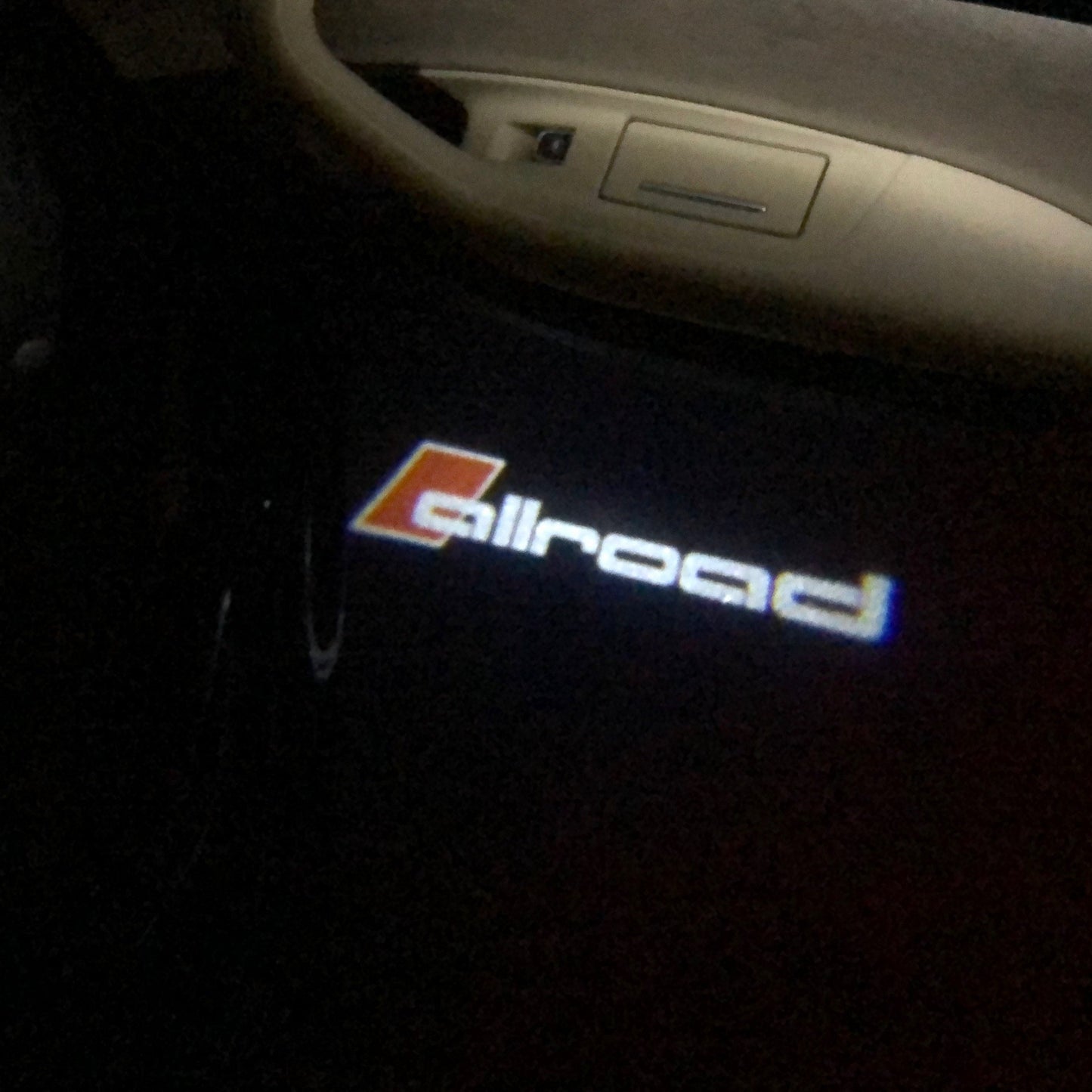 AUDI ALLROAD LOGO PROJECTOT LIGHTS Nr.03 (quantity 1 = 2 Logo Films /2 door lights)