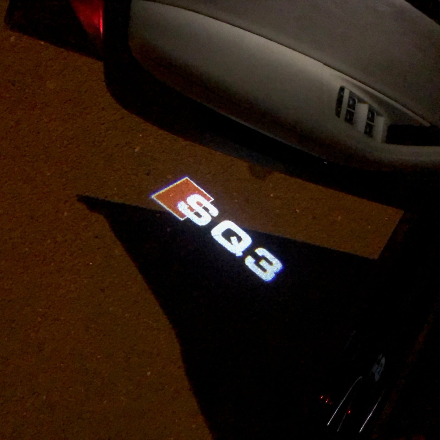 AUDI SQ3 LOGO PROJECTOT LIGHTS Nr.57 (quantity 1 = 2 Logo Films /2 door lights)