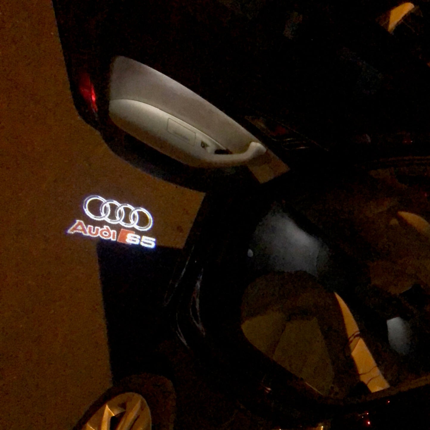 AUDI S5 LOGO PROJECTOT LIGHTS Nr.35 (quantity 1 = 2 Logo Films /2 door lights)