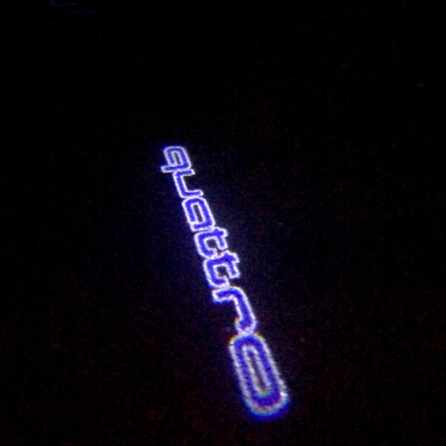 AUDI QUATTRO LOGO PROJECTOT LIGHTS Nr.97 (quantity 1 = 2 Logo Films /2 door lights)