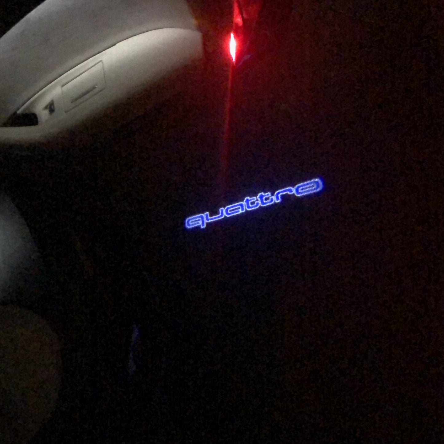 AUDI QUATTRO LOGO PROJECTOT LIGHTS Nr.97 (quantity 1 = 2 Logo Films /2 door lights)
