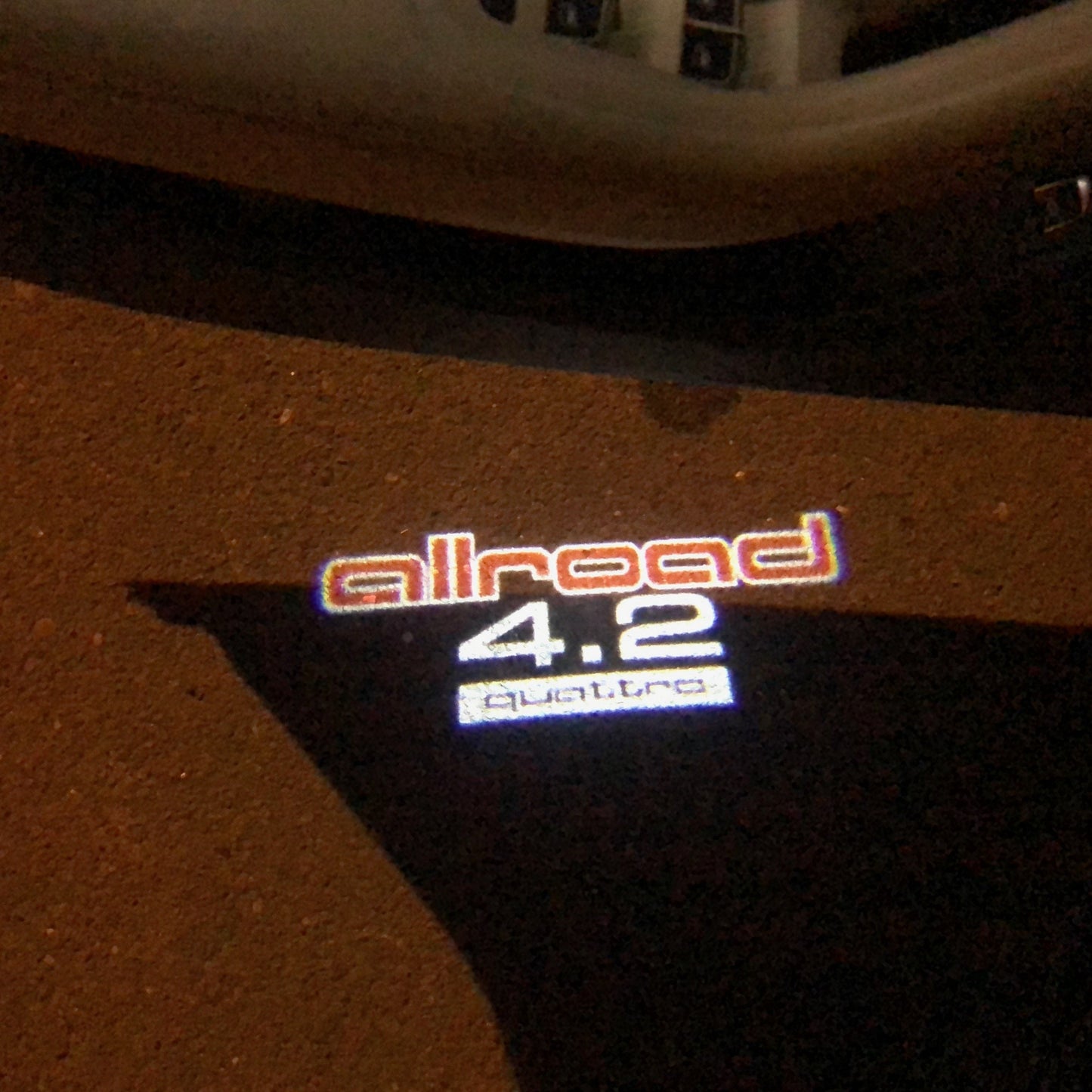 AUDI ALLROAD LOGO PROJECTOT LIGHTS Nr.253 (quantity 1 = 2 Logo Films /2 door lights)
