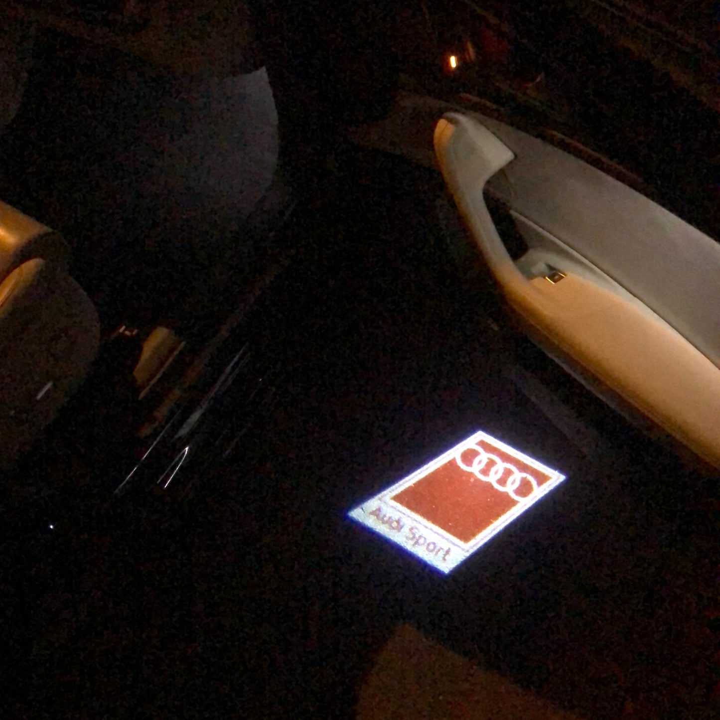 AUDI SPORT LOGO PROJECTOT LIGHTS Nr.112 (quantity 1 = 2 Logo Films /2 door lights)