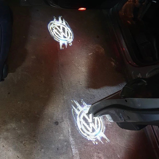 Volkswagen Door lights Original Logo Nr. 146 ( quantity 1 = 2 logo film / 2 door lights)
