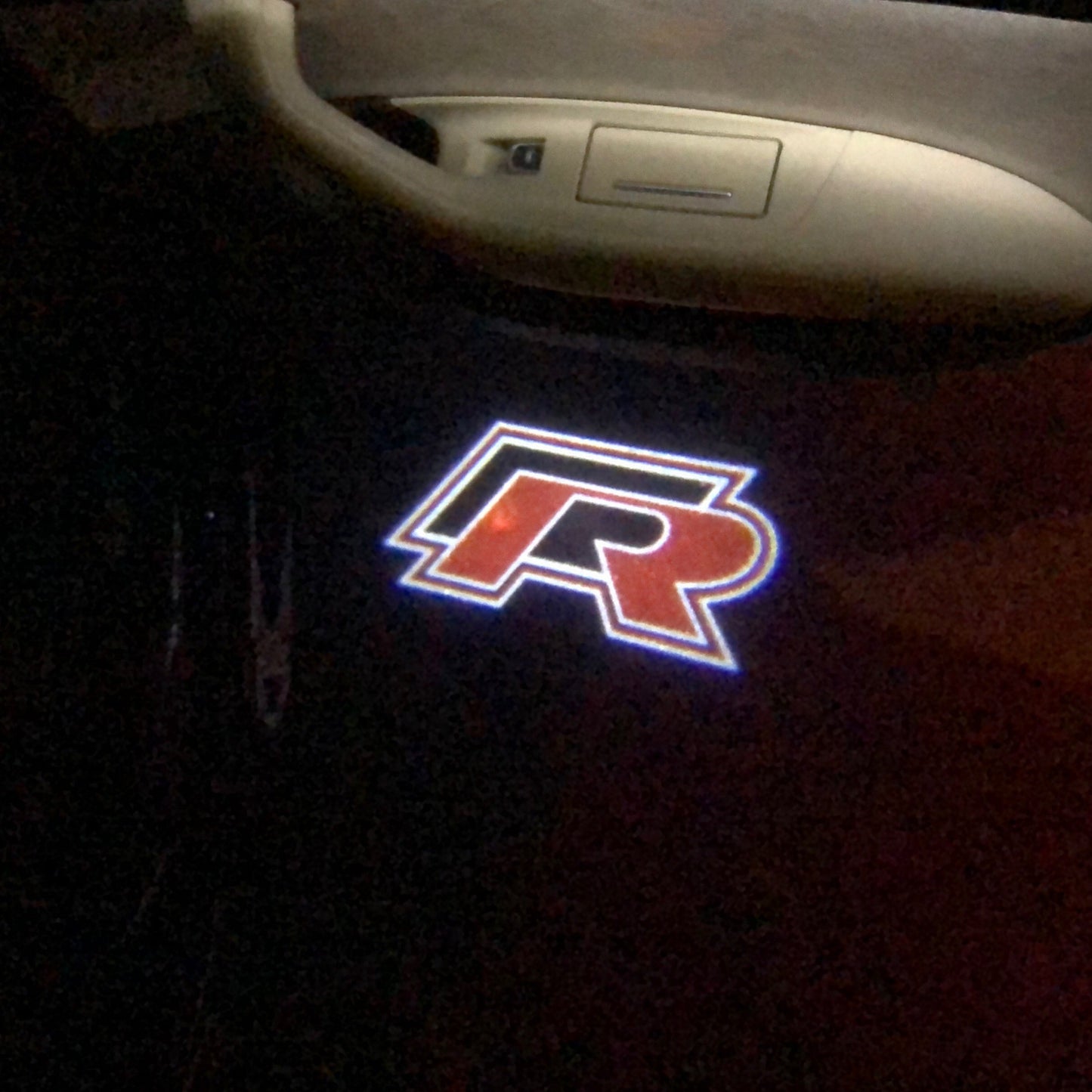 Volkswagen Door lights R Logo Nr. 128 (quantity 1 = 2 Logo Films /2 door lights)