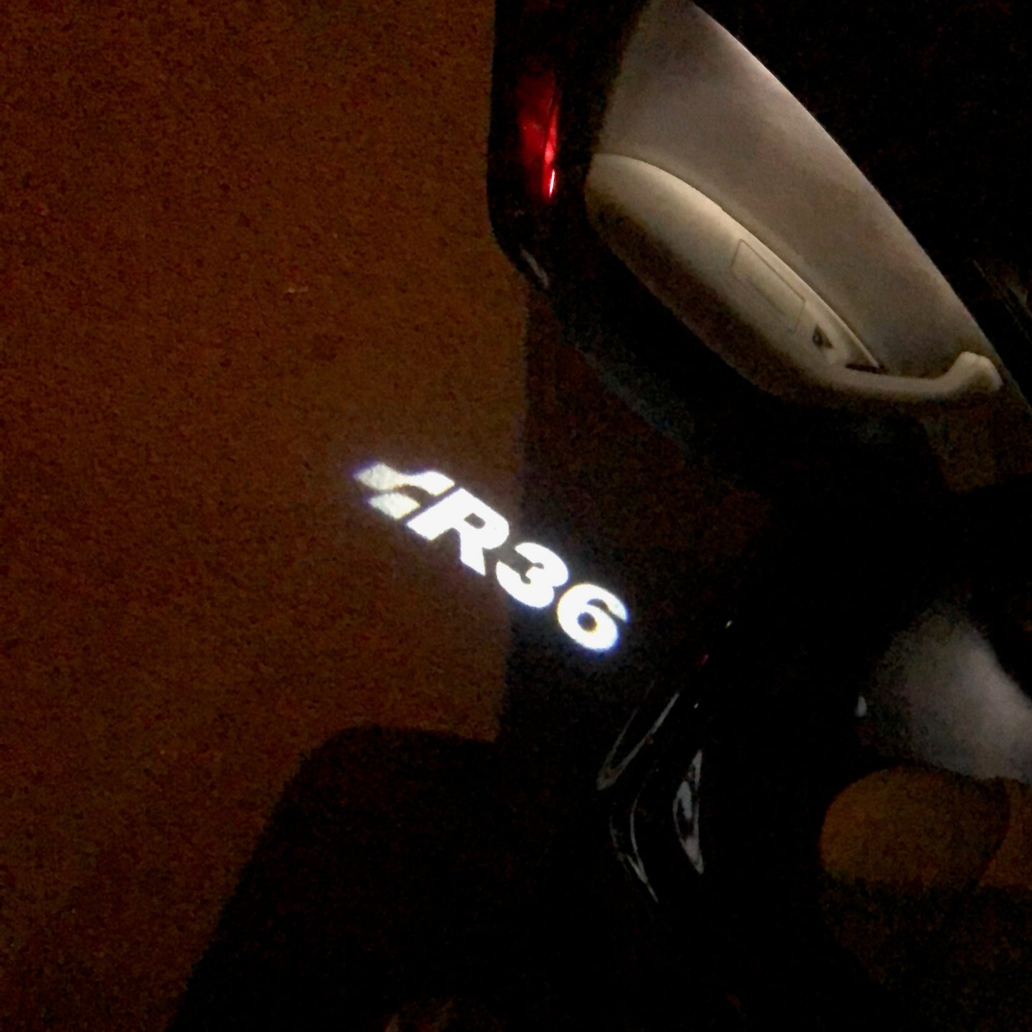 Volkswagen Door lights R36 Logo Nr.23 (quantity 1 = 2 Logo Films /2 door lights)