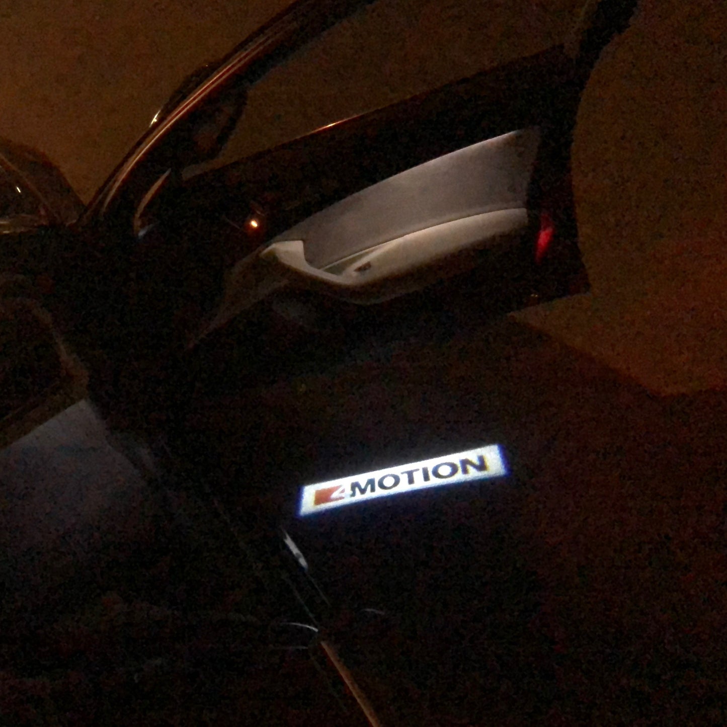 Volkswagen Door lights 4 MOTION Logo Nr. 41 ( quantity 1 = 2 Logo Film / 2 door lights)