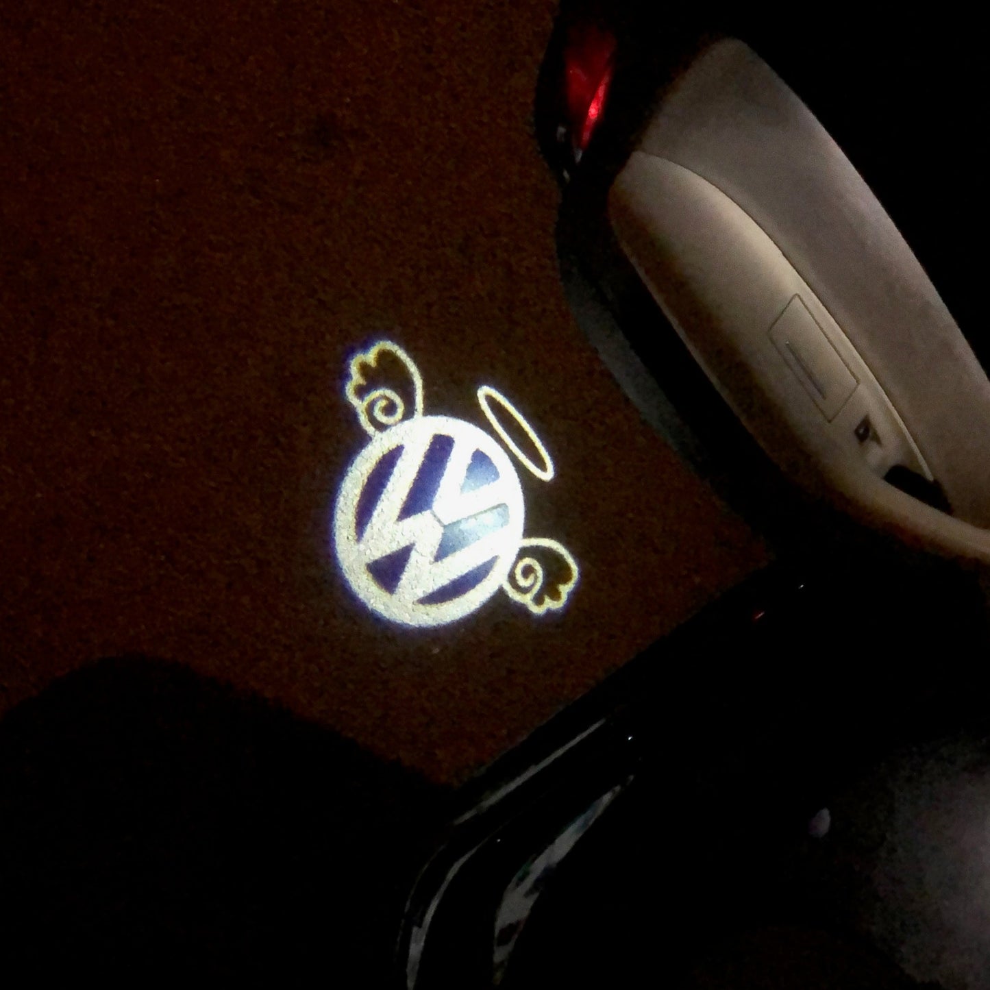 Volkswagen Door lights Original Logo Nr. 10 ( quantity 1 = 2 logo film / 2 door lights)
