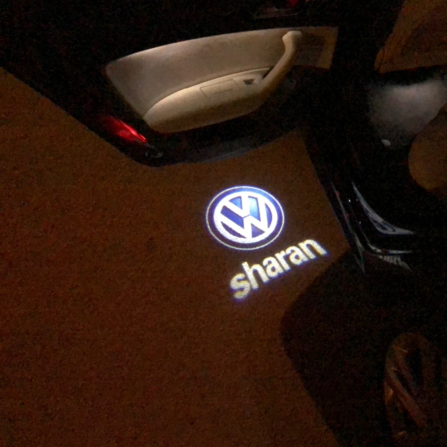 Volkswagen Door lights SHARAN Logo Nr. 85 (quantity 1 = 2 Logo Films /2 door lights)