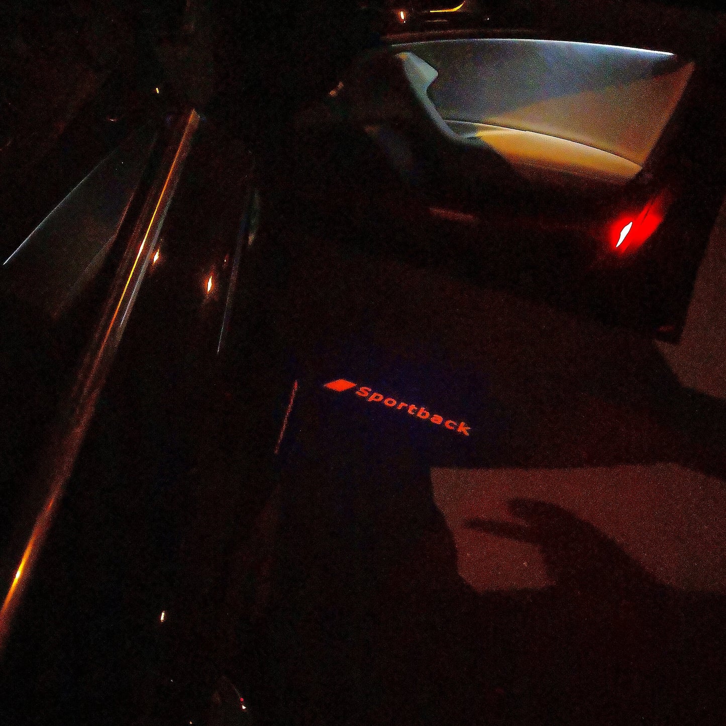 AUDI SPORTBACK LOGO PROJECTOT LIGHTS Nr.110 (quantity 1 = 2 Logo Films /2 door lights)
