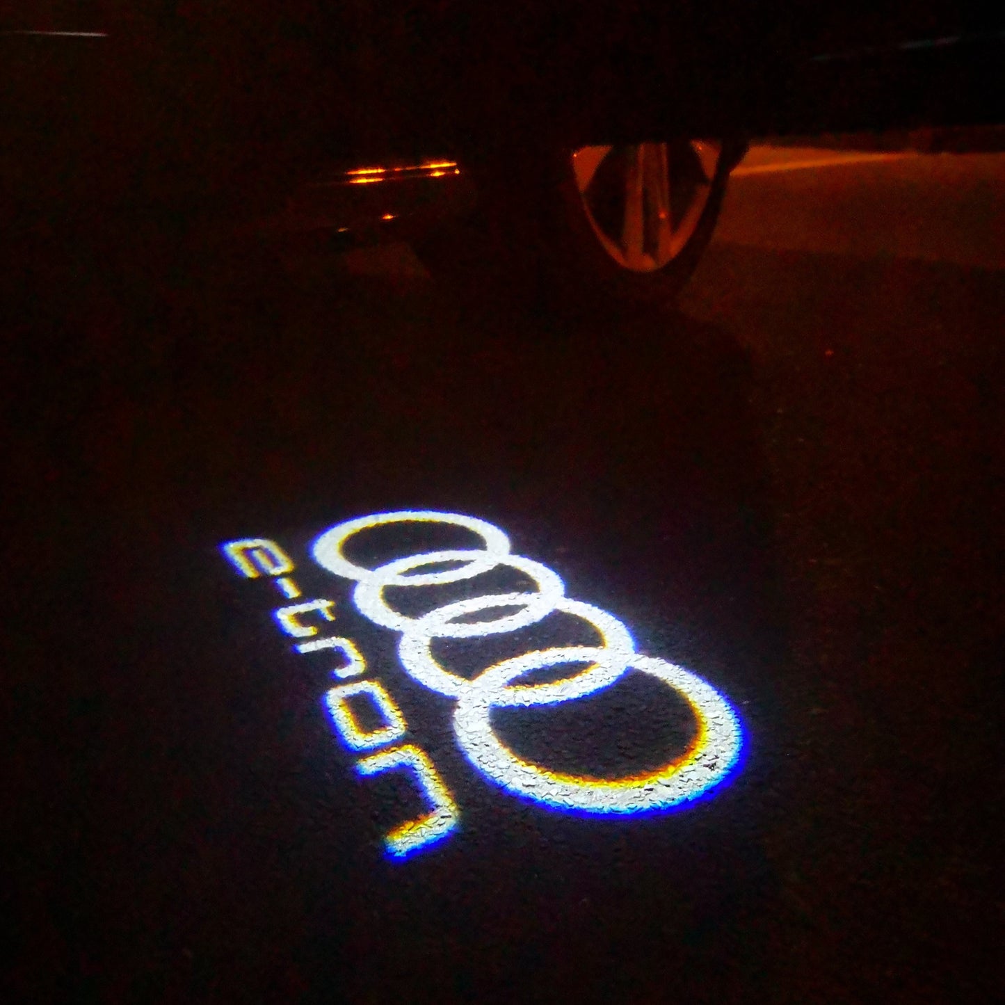 AUDI E-TRON LOGO PROJECTOT LIGHTS Nr.16 (quantity 1 = 2 Logo Films /2 door lights)