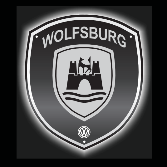 Volkswagen Door lights WOLFSBURG Logo Nr. 167 ( quantity 1 = 2 logo film / 2 door lights)