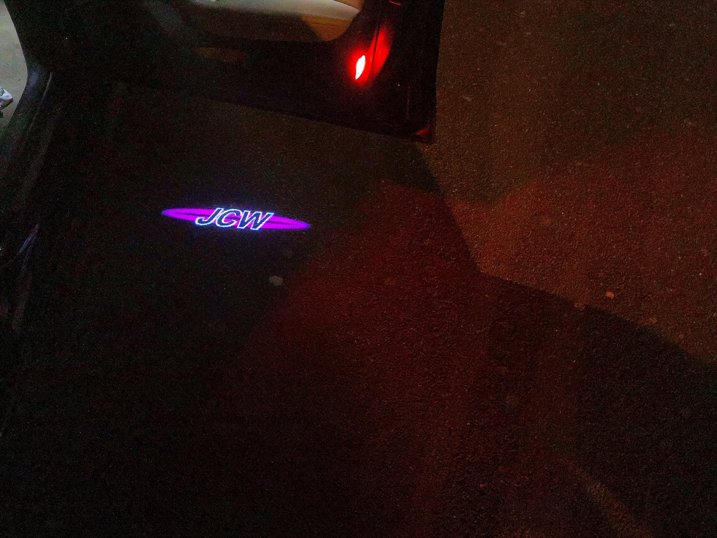 MINI JCW LOGO PROJECROTR LIGHTS Nr.118 (quantity 1 = 2 Logo Film / 2 door lights)