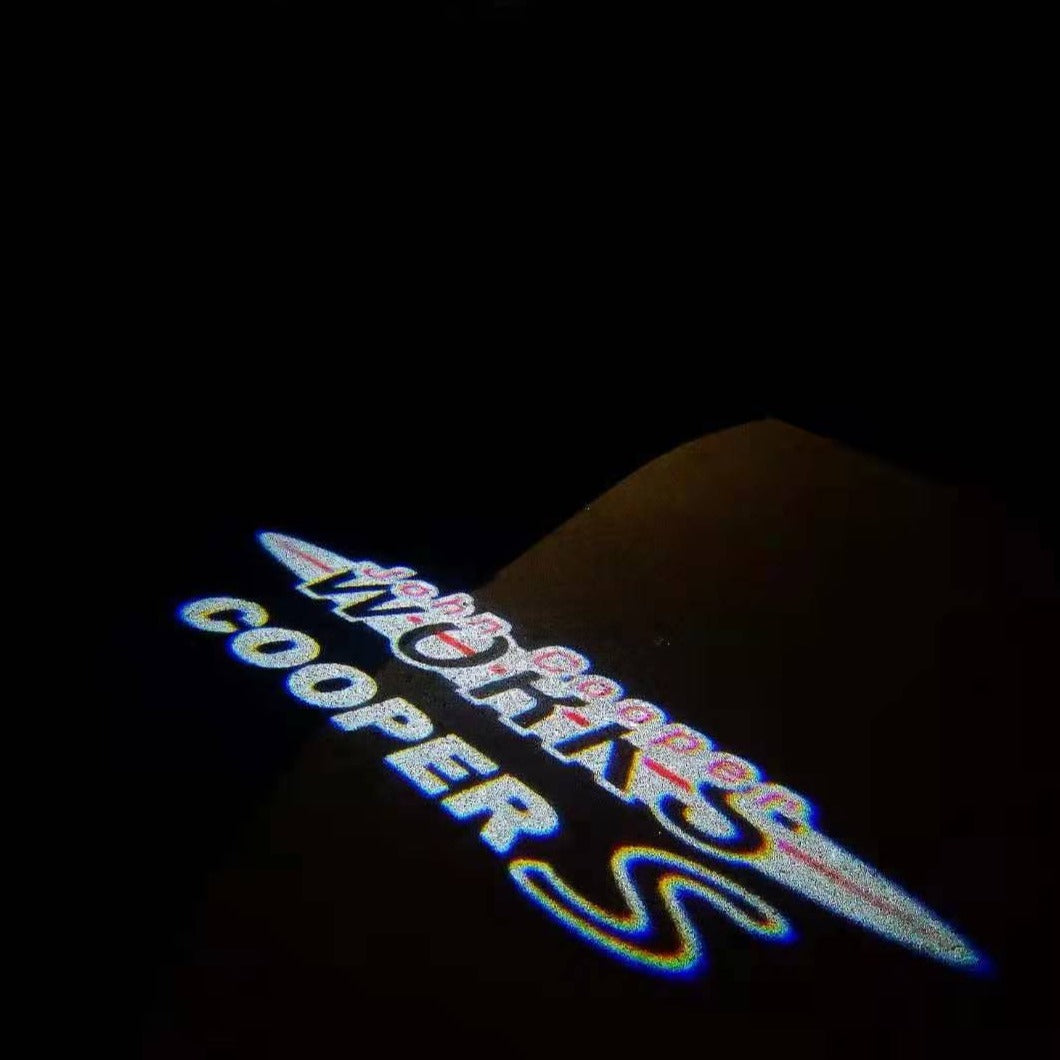 MINI COOPER S LOGO PROJECROTR LIGHTS Nr.75 (quantity 1 = 2 Logo Film / 2 door lights)
