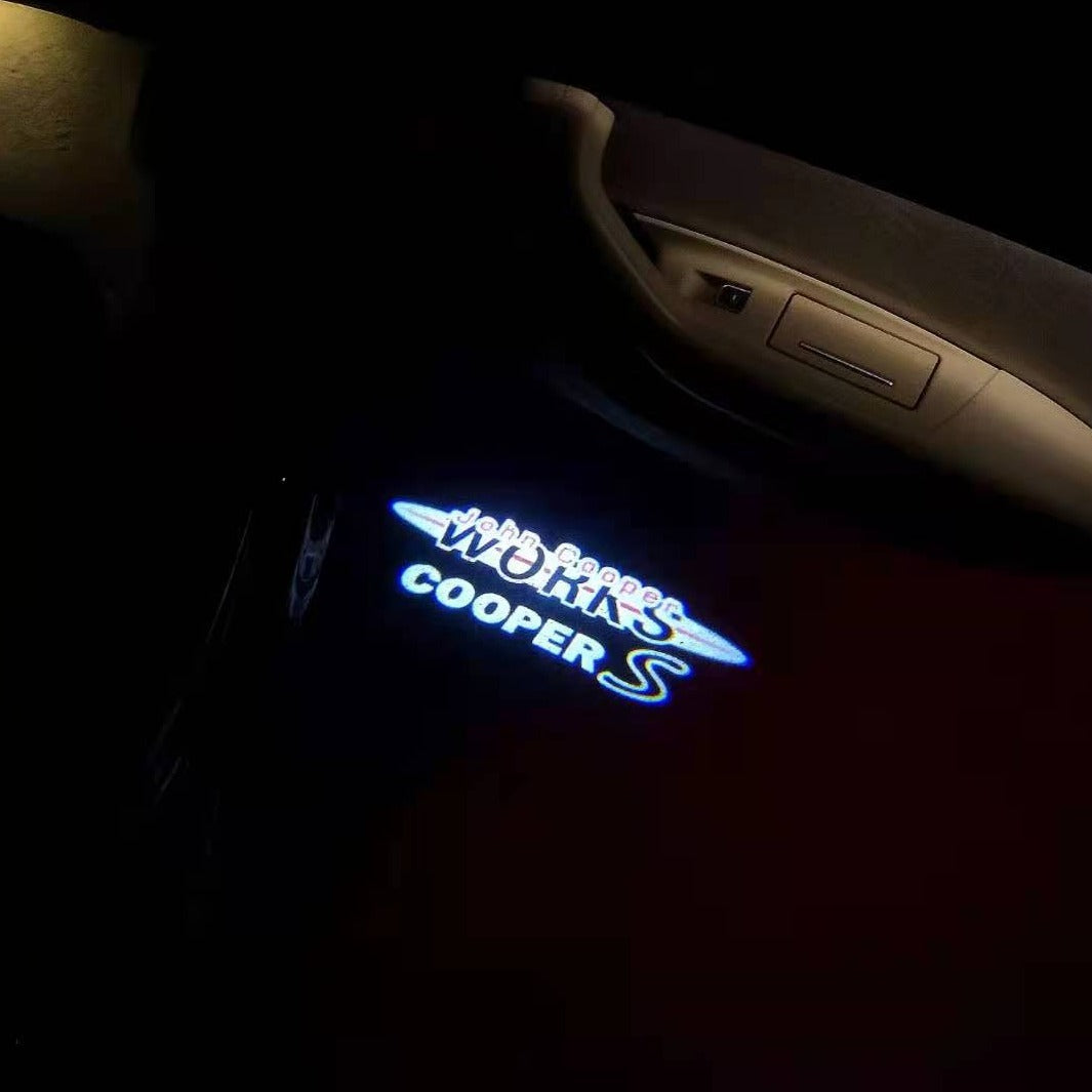 MINI COOPER S LOGO PROJECROTR LIGHTS Nr.75 (quantity 1 = 2 Logo Film / 2 door lights)