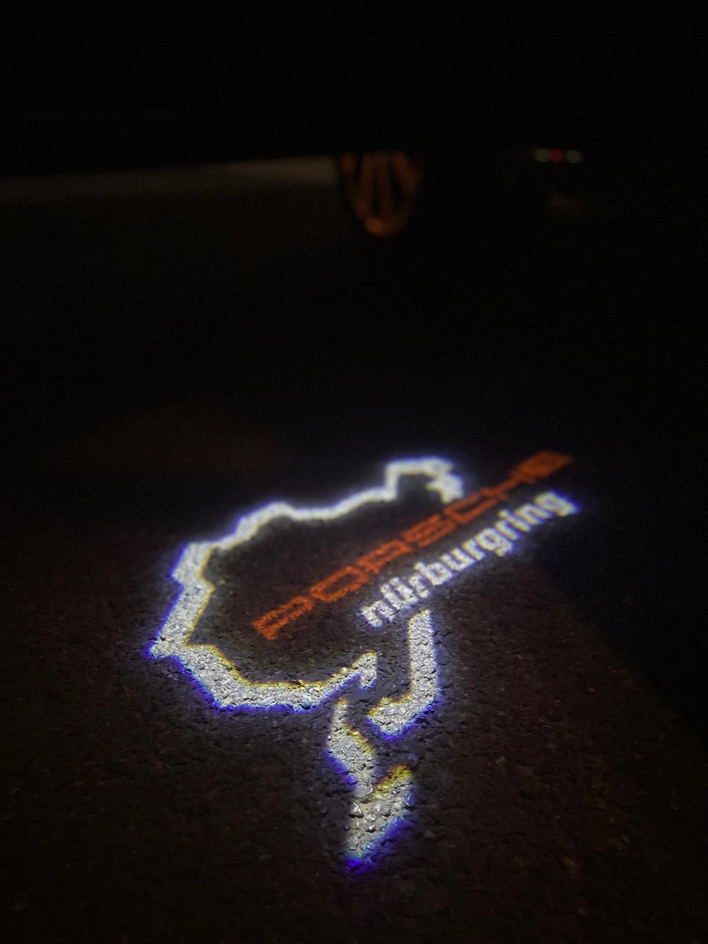 PORSCHE Nürburgring LOGO PROJECTOT LIGHTS Nr.8043 (quantity 1 = 2 Logo Film / 2 door lights)