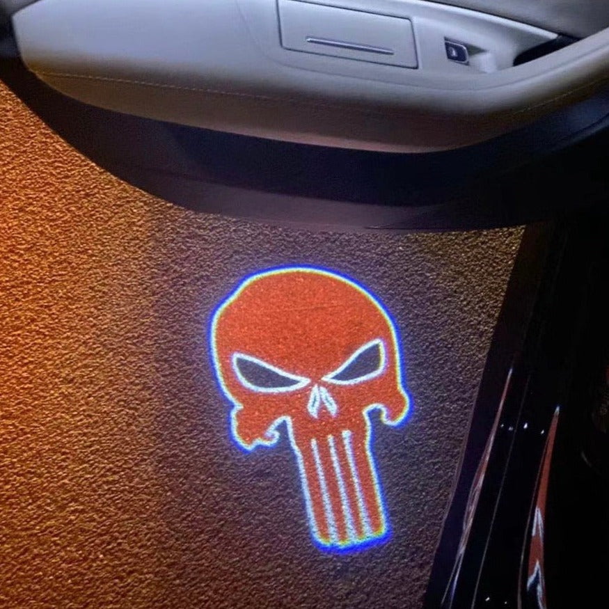 Punisher Logo Nr.205 (quantity 1 = 2 Logo Films /2 door lights)Marvel Heroes Logo