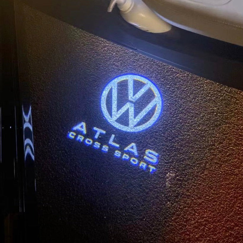 Volkswagen Door lights ATLAS CROSS SPORT Logo Nr. 173 ( quantity 1 = 2 logo film / 2 door lights)