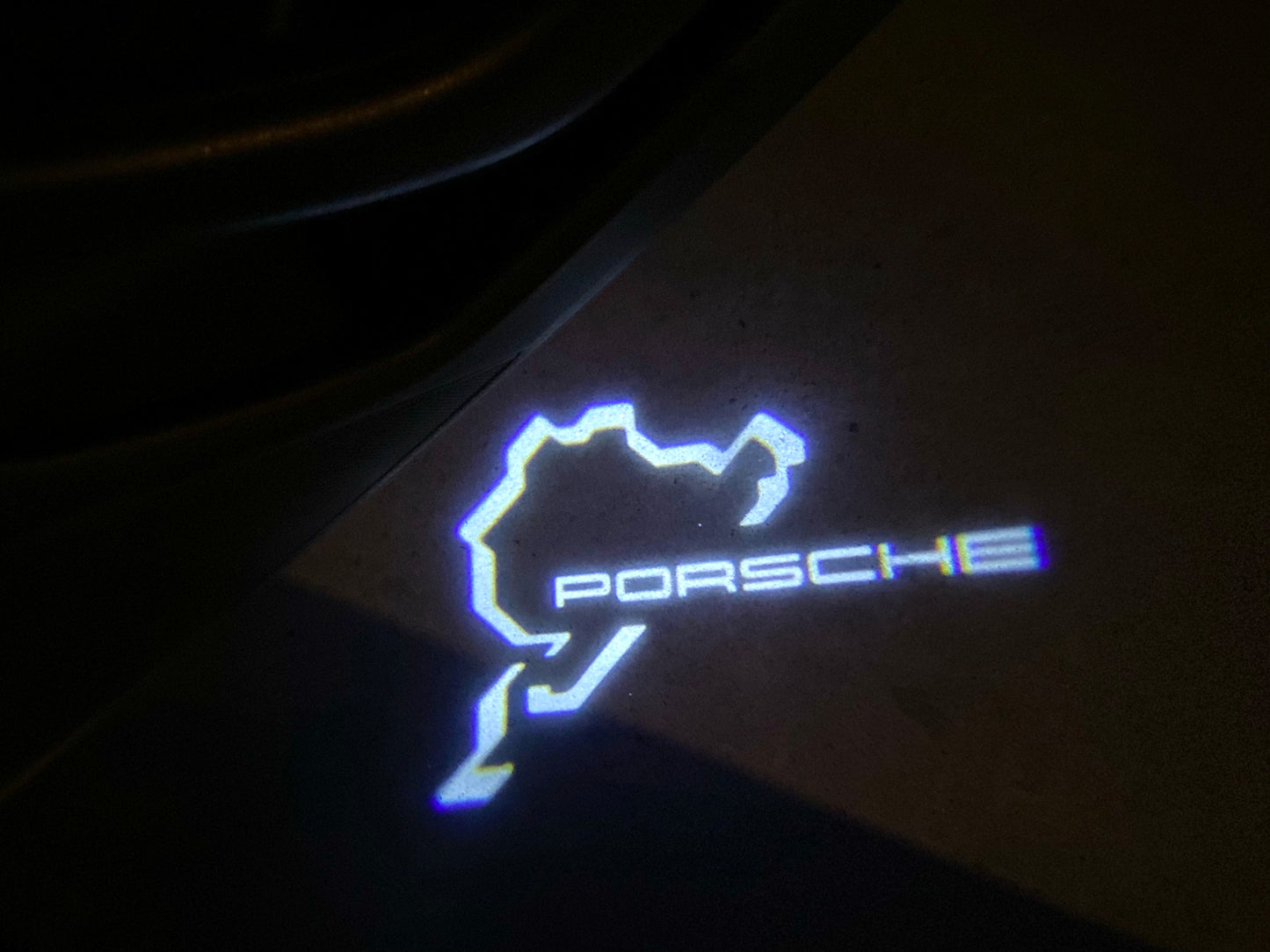 PORSCHE Nürburgring LOGO PROJECTOT LIGHTS Nr.8044 (quantity 1 = 2 Logo Film / 2 door lights)